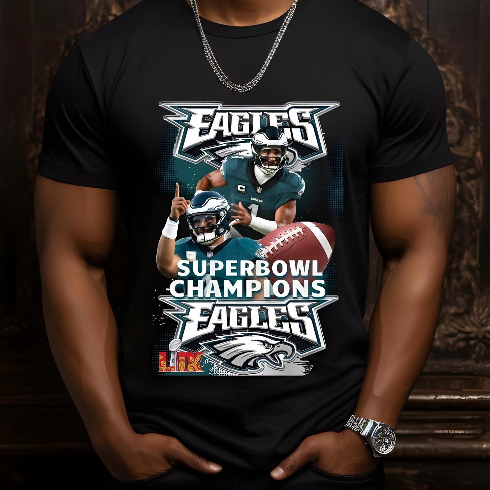 Philadelphia Eagles Team Champions Super Bowl 2025 T-Shirt Team Shirt For Fans, Sports Gifts EHIVM-0206717