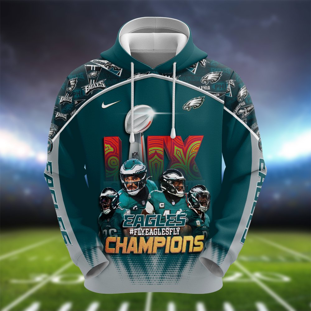 Alternative view of Philadelphia Eagles Champions Super Bowl 2025 Hoodie T-shirt Sweatpant Zipper And Joggers Personalized Your Name And Number, Sport Clothing, Sport Gifts ETHY-0210772