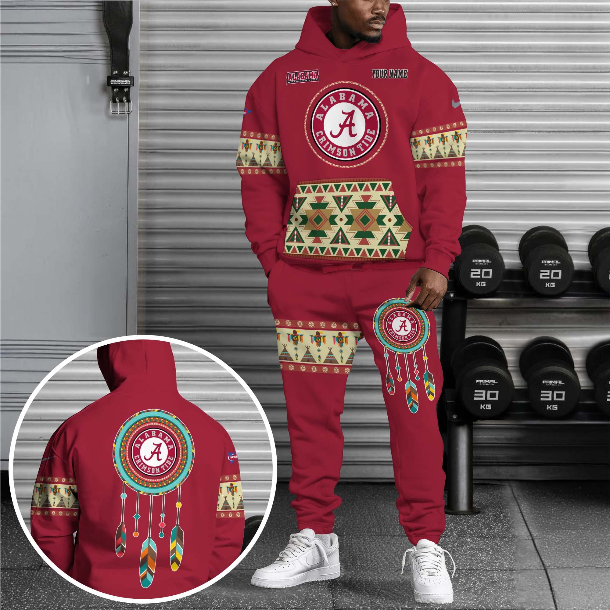 labama Crimson Tide Hoodie Sweatpants Set Custom Your name, Sport Hoodie Sweatpants Set, Sport Gifts For Fan EHIVM-0118550