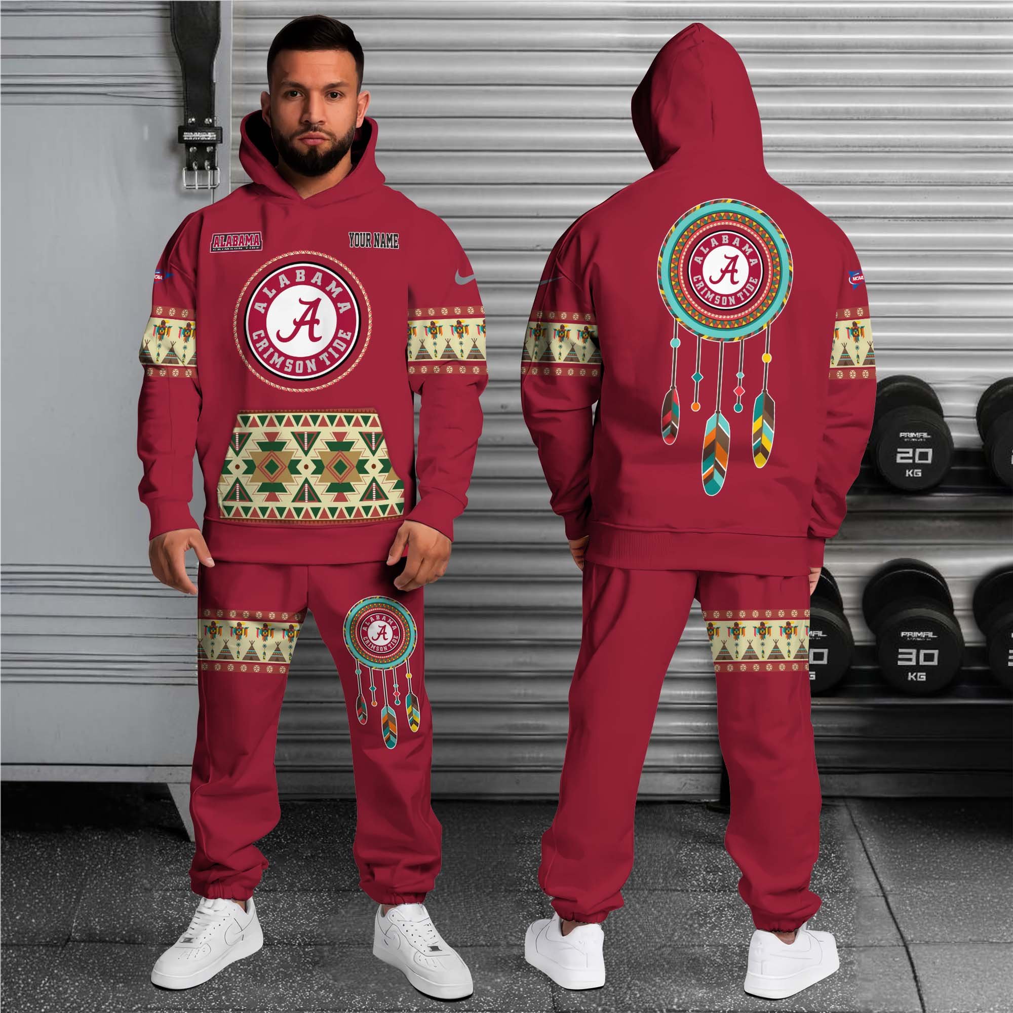Alternative view of labama Crimson Tide Hoodie Sweatpants Set Custom Your name, Sport Hoodie Sweatpants Set, Sport Gifts For Fan EHIVM-0118550