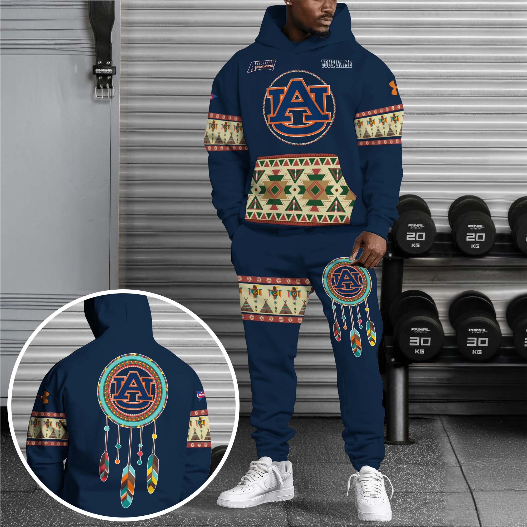 uburn Tigers Hoodie Sweatpants Set Custom Your name, Sport Hoodie Sweatpants Set, Sport Gifts For Fan EHIVM-0118550
