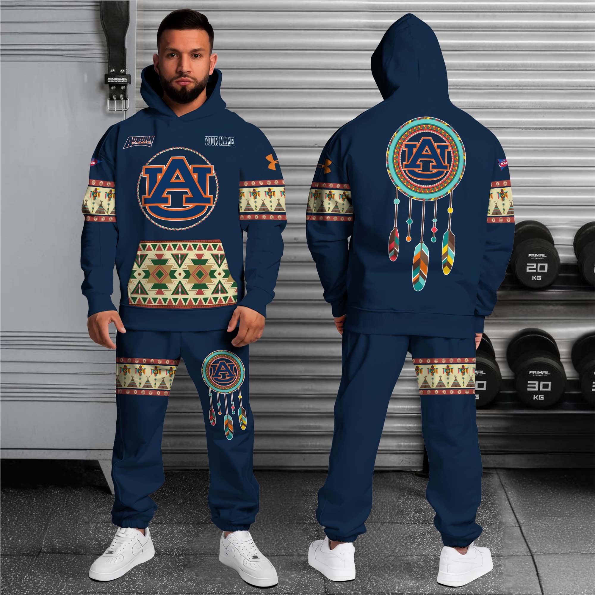 Alternative view of uburn Tigers Hoodie Sweatpants Set Custom Your name, Sport Hoodie Sweatpants Set, Sport Gifts For Fan EHIVM-0118550