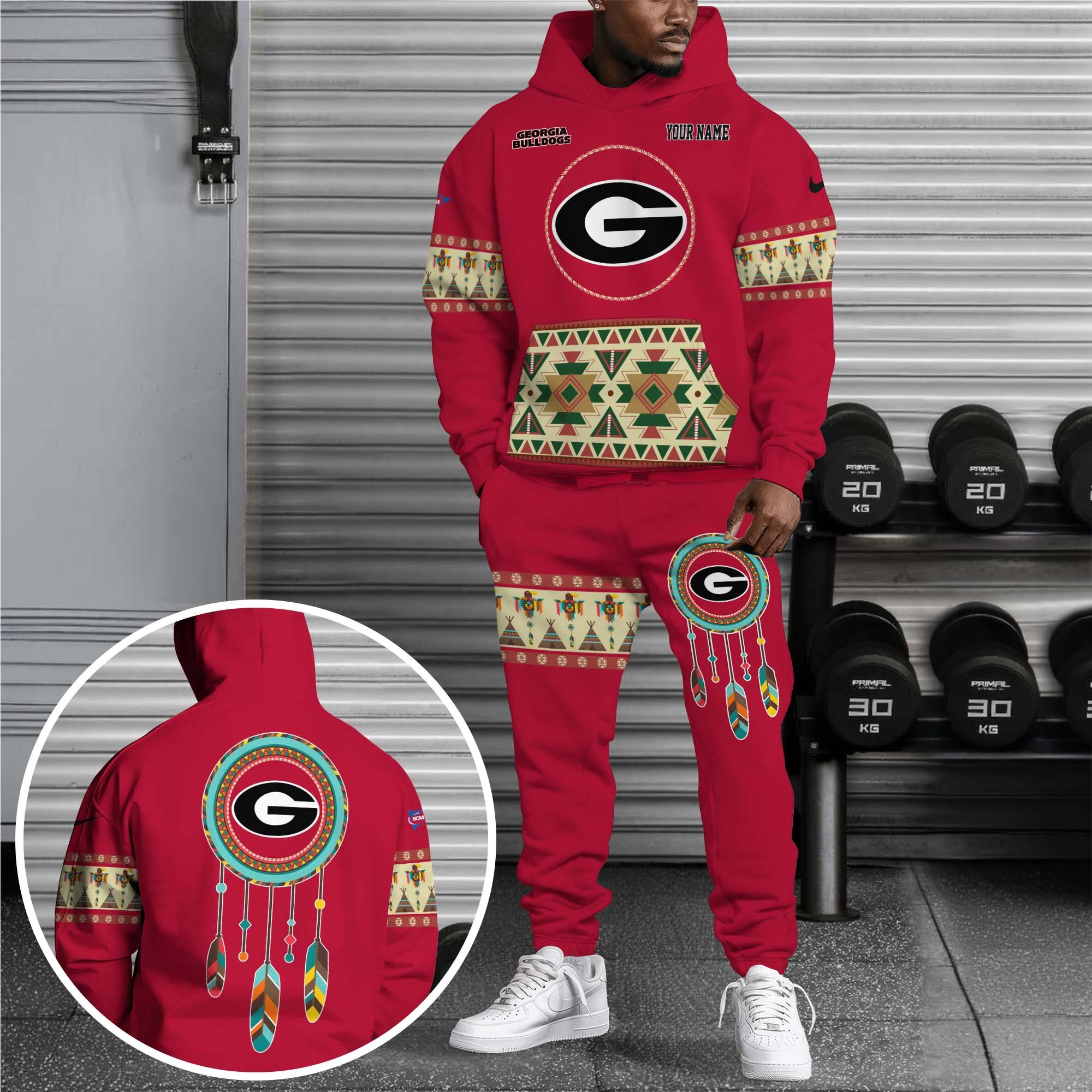 Georgia Bulldogs Hoodie Sweatpants Set Custom Your name, Sport Hoodie Sweatpants Set, Sport Gifts For Fan EHIVM-0118550