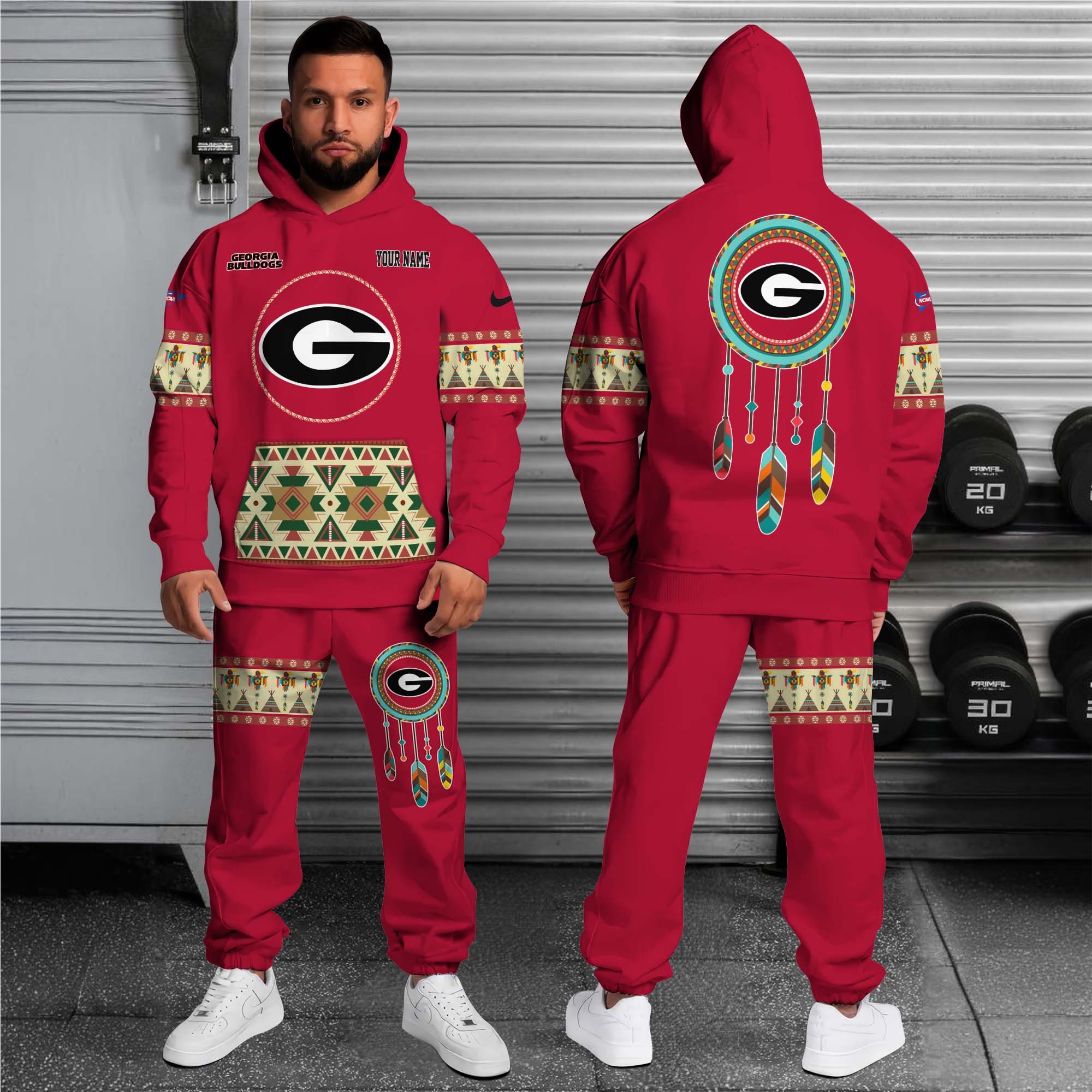 Alternative view of Georgia Bulldogs Hoodie Sweatpants Set Custom Your name, Sport Hoodie Sweatpants Set, Sport Gifts For Fan EHIVM-0118550