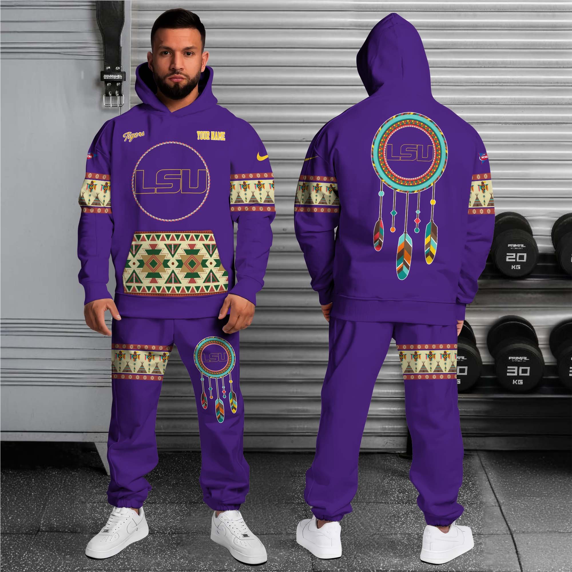 Alternative view of LSU TIGERS Hoodie Sweatpants Set Custom Your name, Sport Hoodie Sweatpants Set, Sport Gifts For Fan EHIVM-0118550