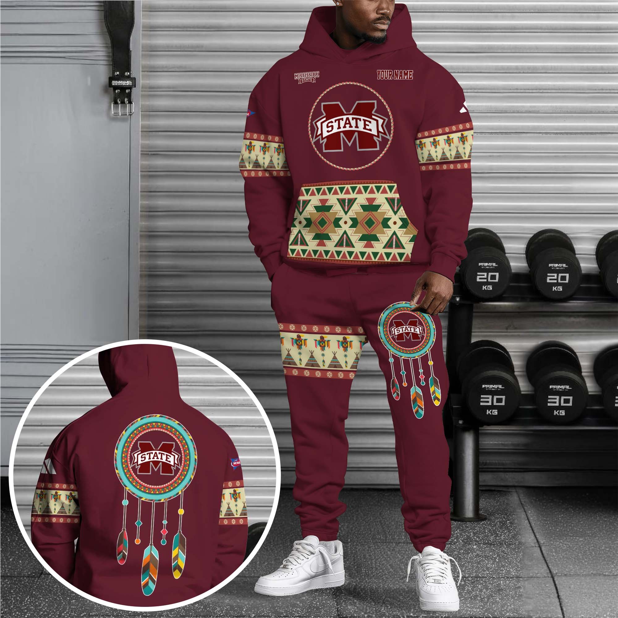 Mississippi State Bulldogs Hoodie Sweatpants Set Custom Your name, Sport Hoodie Sweatpants Set, Sport Gifts For Fan EHIVM-0118550