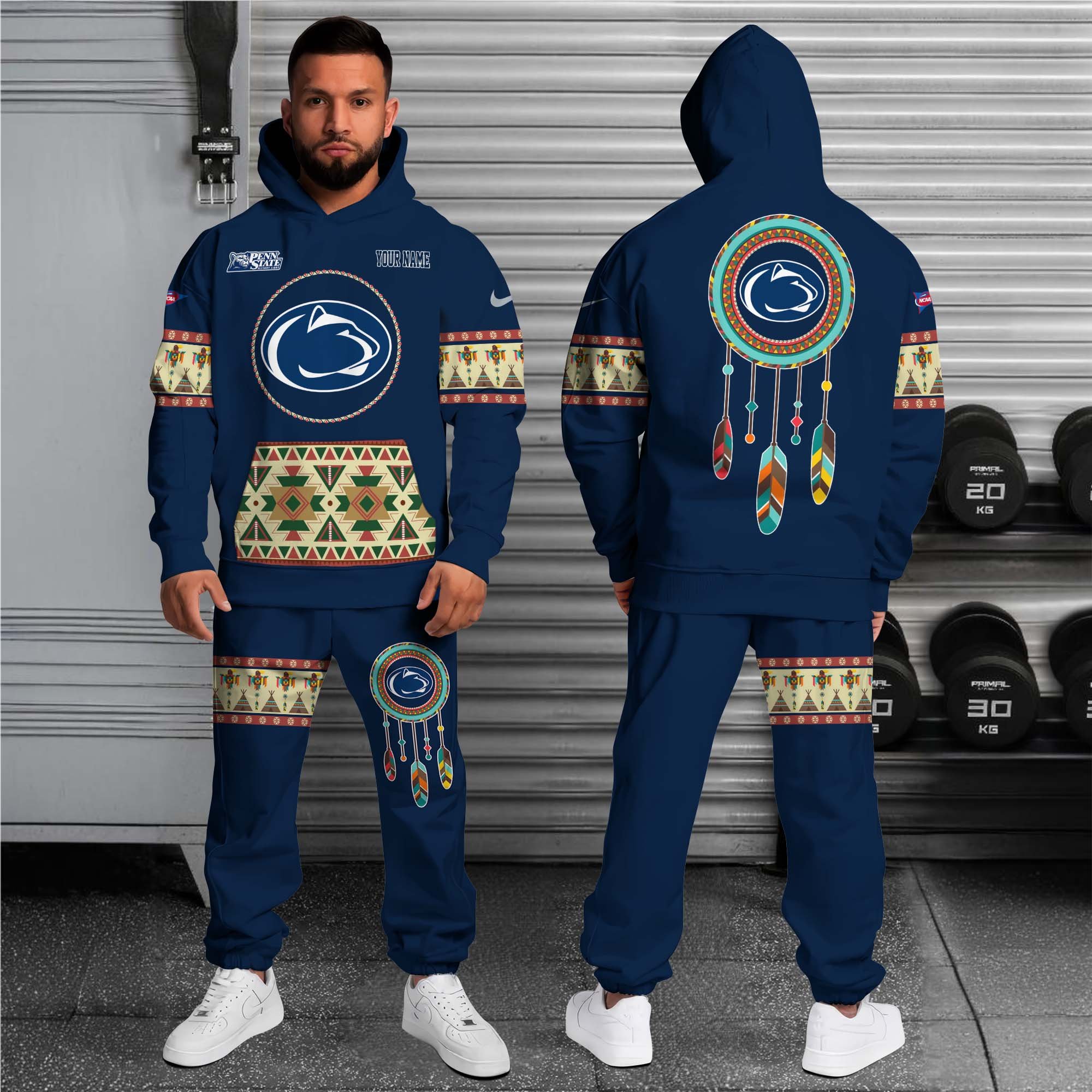 Alternative view of Penn State Nittany Lions Hoodie Sweatpants Set Custom Your name, Sport Hoodie Sweatpants Set, Sport Gifts For Fan EHIVM-0118550