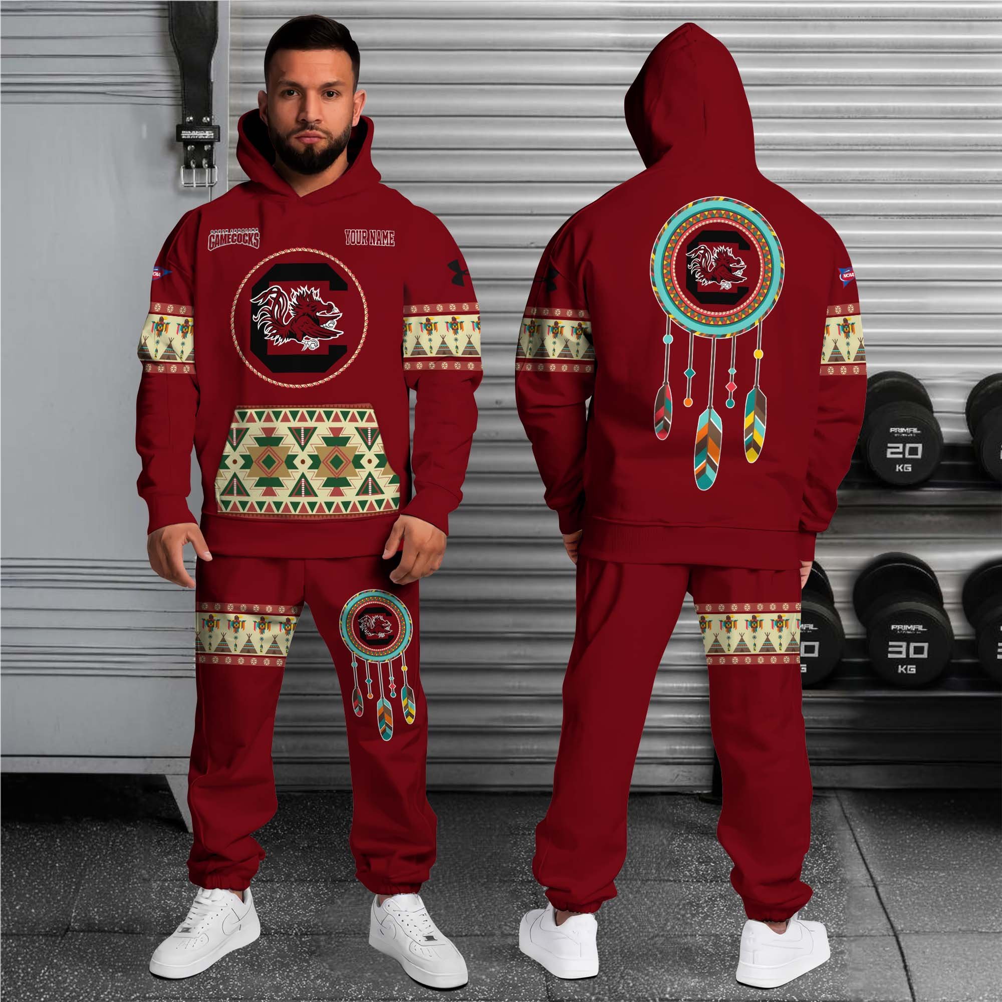 Alternative view of South Carolina Gamecocks Hoodie Sweatpants Set Custom Your name, Sport Hoodie Sweatpants Set, Sport Gifts For Fan EHIVM-0118550