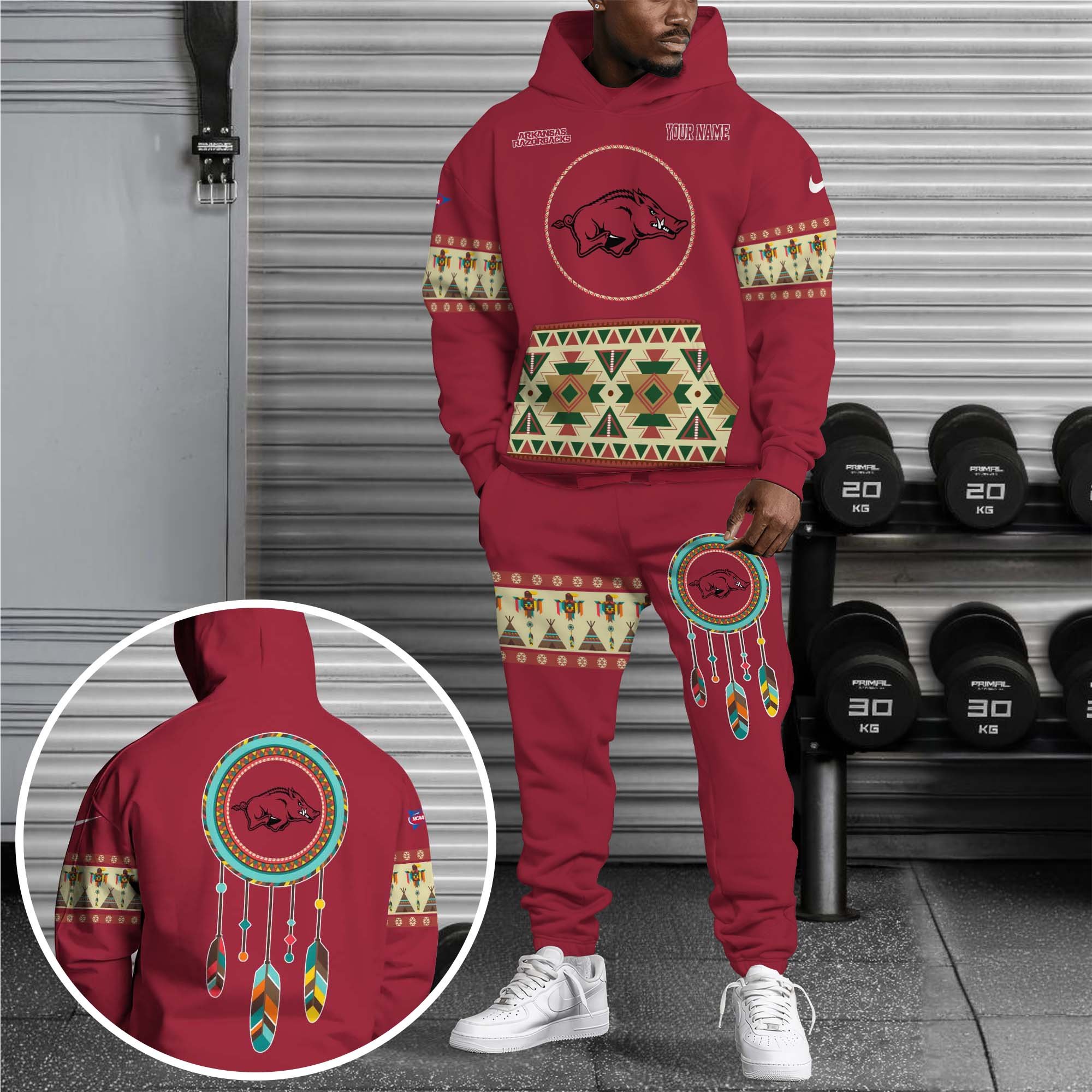 rkansas Razorbacks Hoodie Sweatpants Set Custom Your name, Sport Hoodie Sweatpants Set, Sport Gifts For Fan EHIVM-0118550