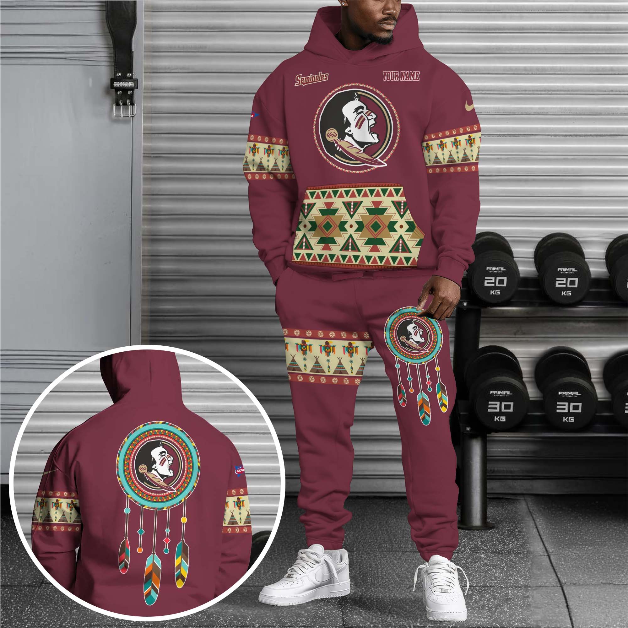 Florida State Seminoles Hoodie Sweatpants Set Custom Your name, Sport Hoodie Sweatpants Set, Sport Gifts For Fan EHIVM-0118550