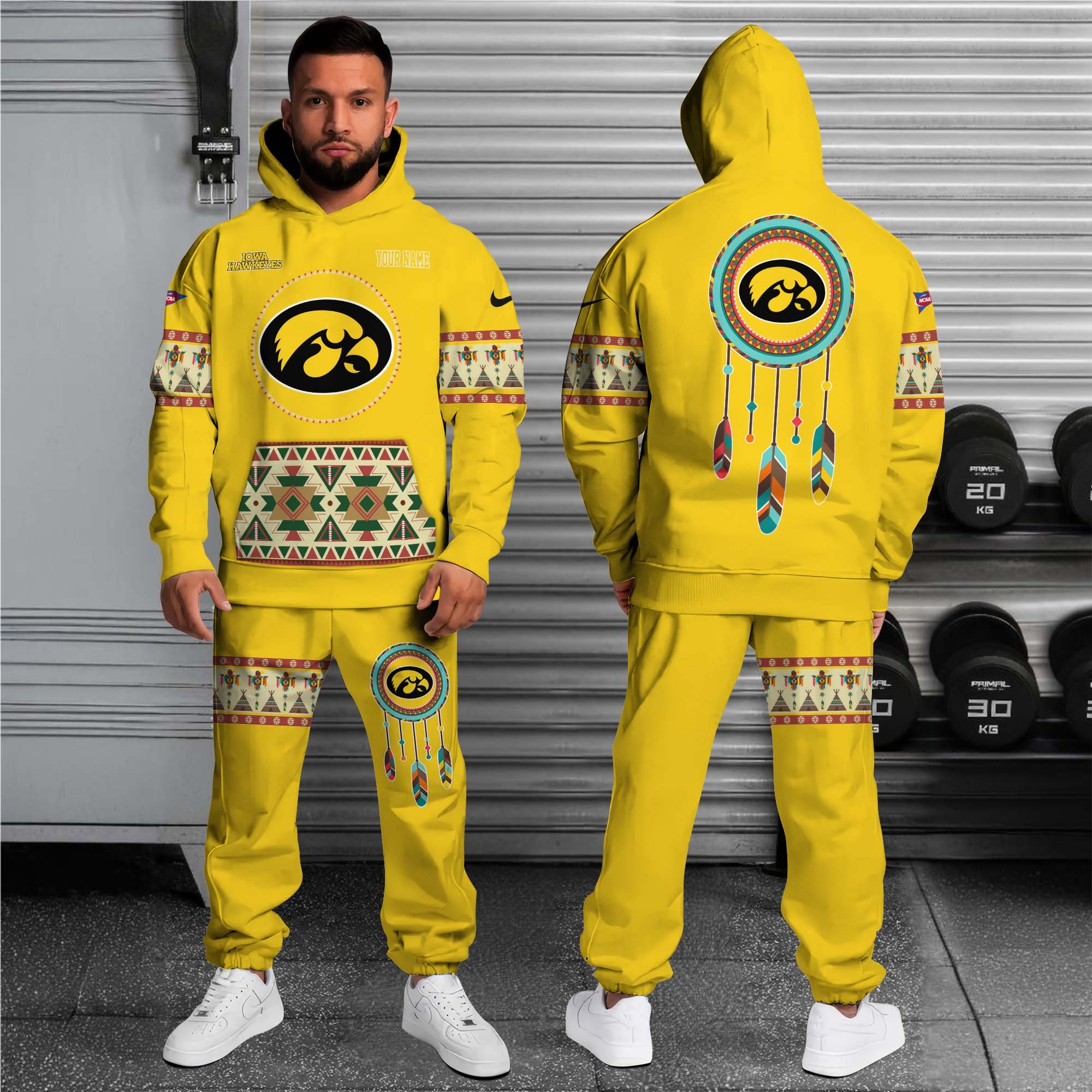 Alternative view of Iowa Hawkeyes Hoodie Sweatpants Set Custom Your name, Sport Hoodie Sweatpants Set, Sport Gifts For Fan EHIVM-0118550