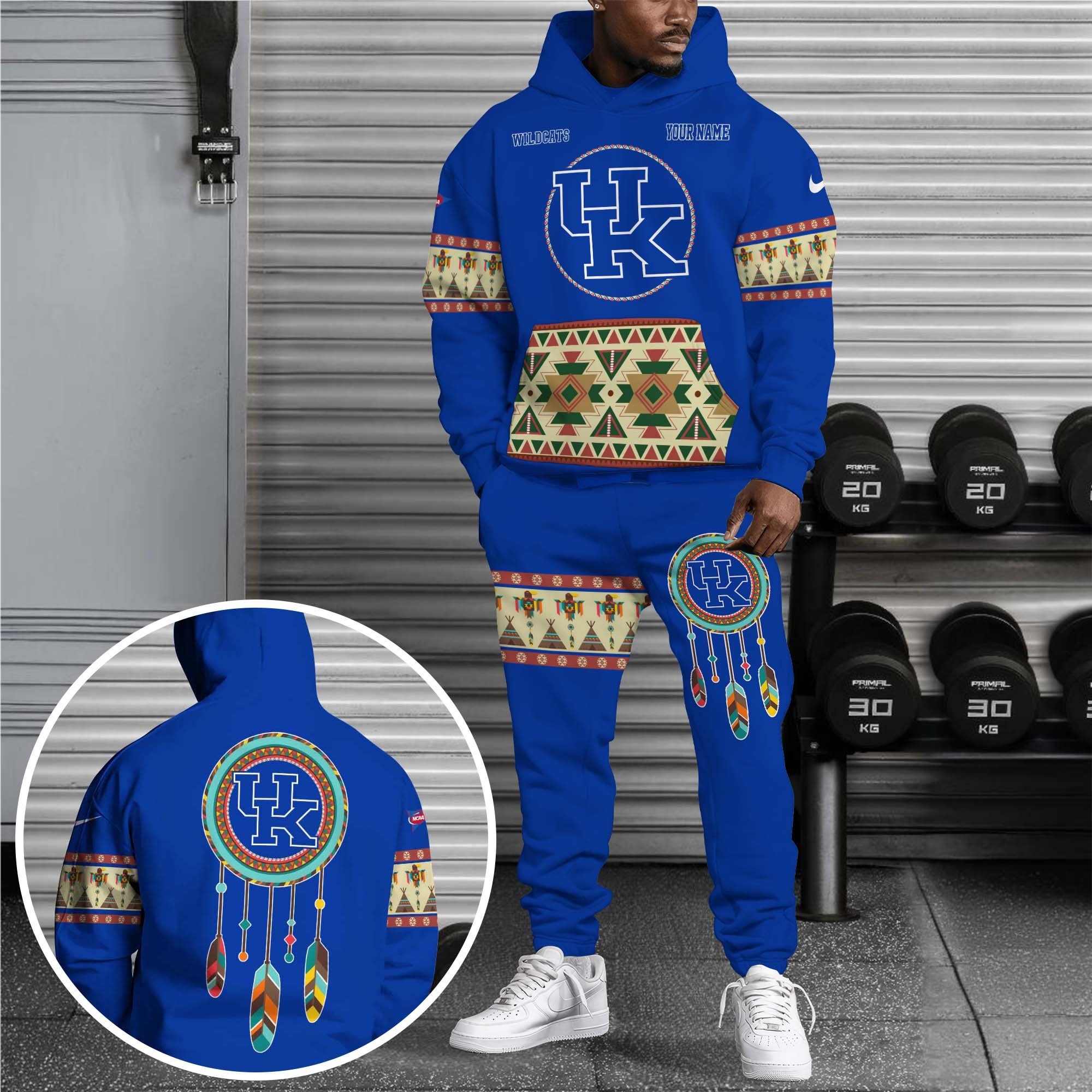 Kentucky Wildcats Hoodie Sweatpants Set Custom Your name, Sport Hoodie Sweatpants Set, Sport Gifts For Fan EHIVM-0118550