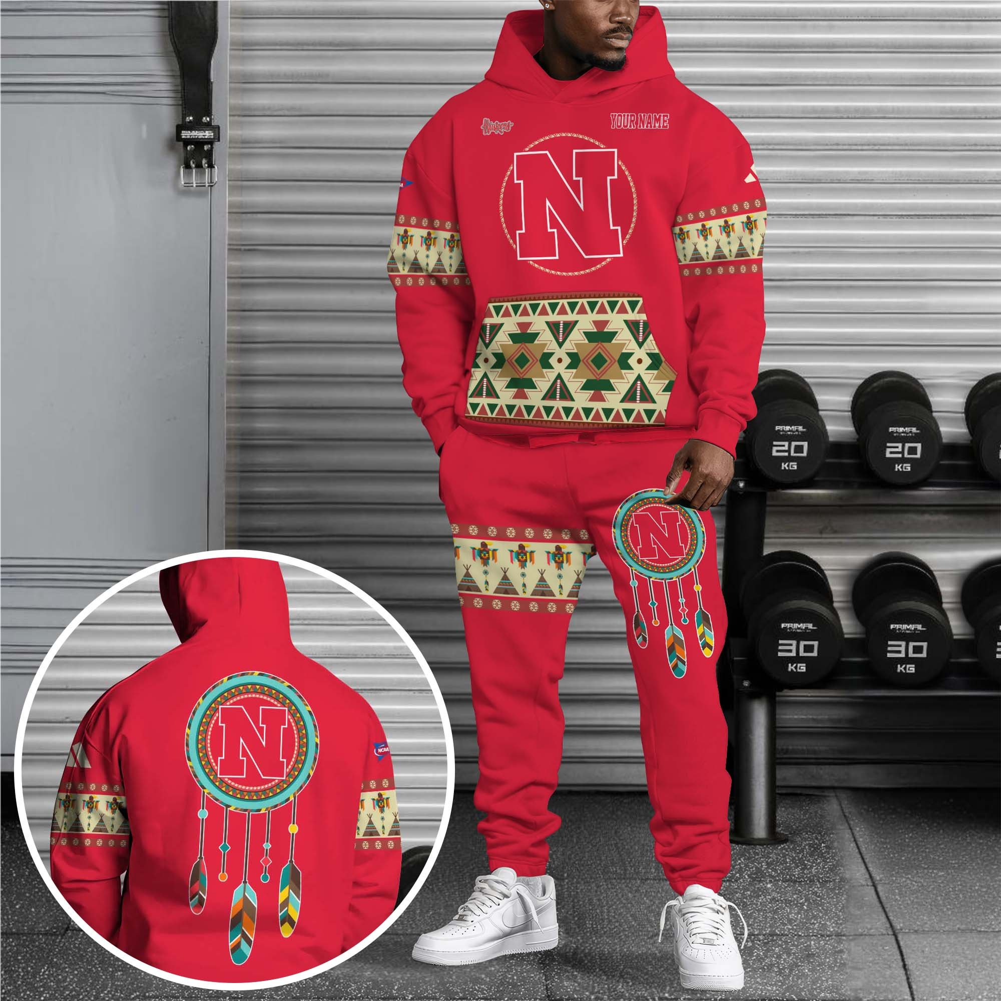 Nebraska Cornhuskers Hoodie Sweatpants Set Custom Your name, Sport Hoodie Sweatpants Set, Sport Gifts For Fan EHIVM-0118550
