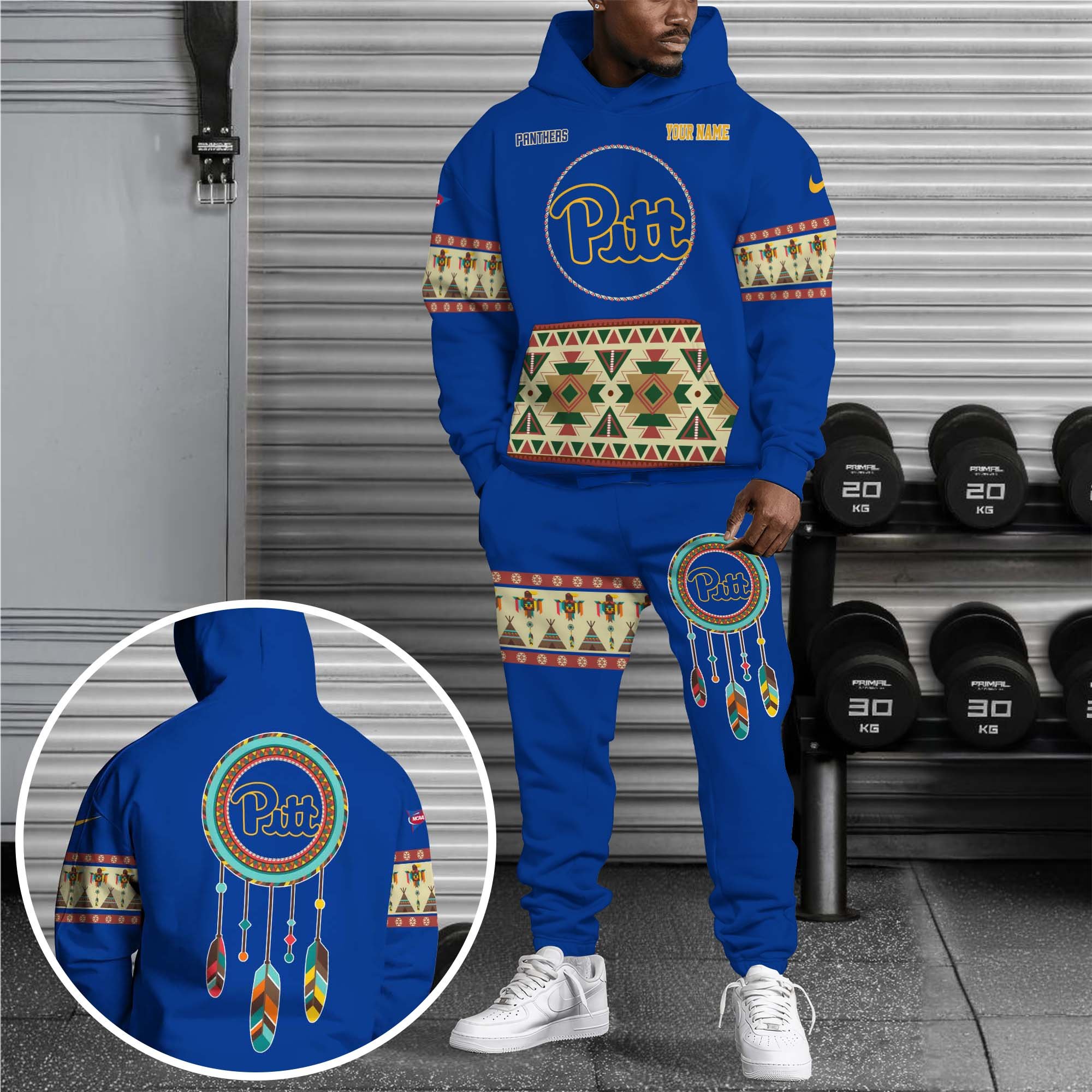 Pittsburgh Panthers Hoodie Sweatpants Set Custom Your name, Sport Hoodie Sweatpants Set, Sport Gifts For Fan EHIVM-0118550