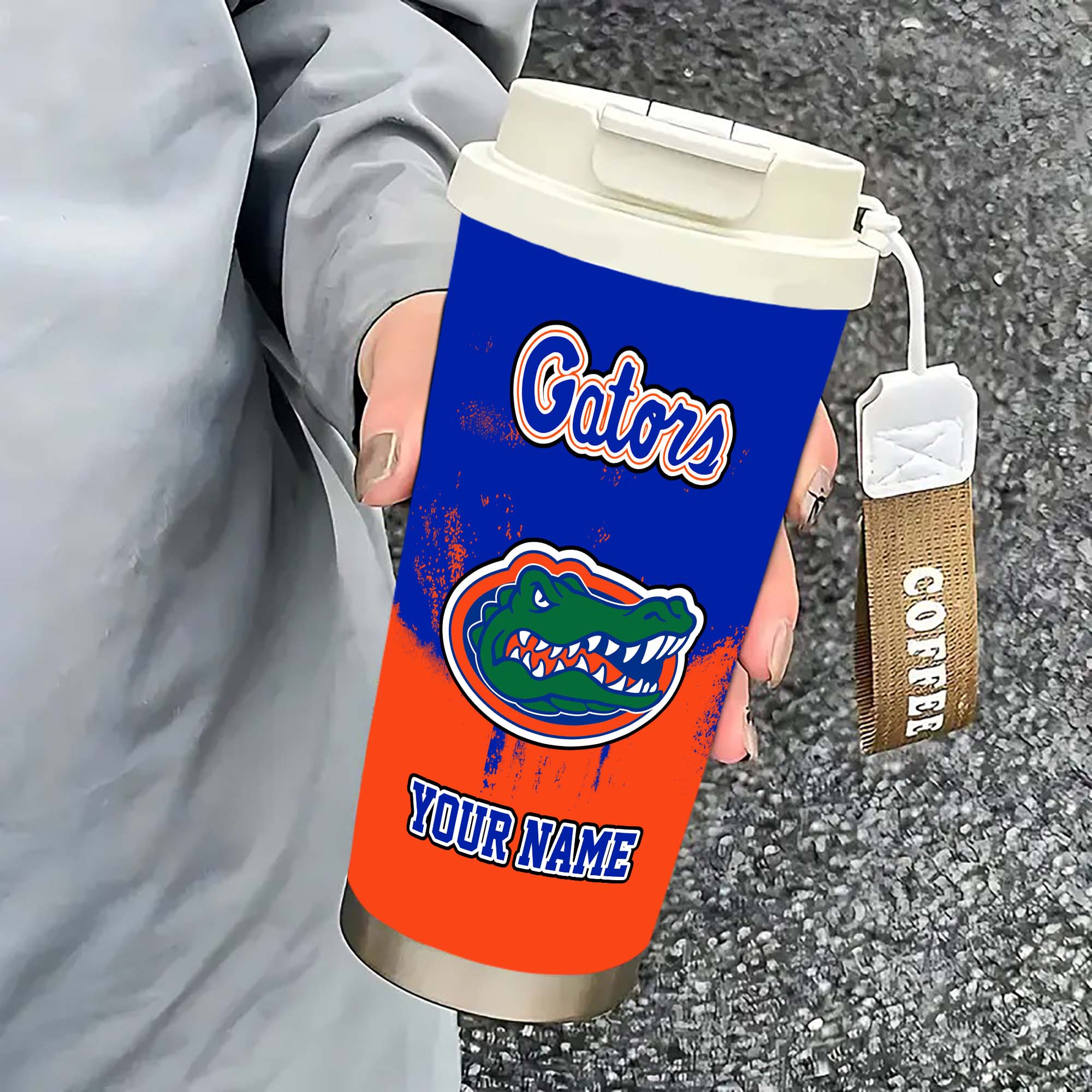 Alternative view of Florida Gators Insulated Coffee Mug with Straw and Lid, Portable Coffee Travel Mug for Car, Fan Gifts EHIVM-0211799
