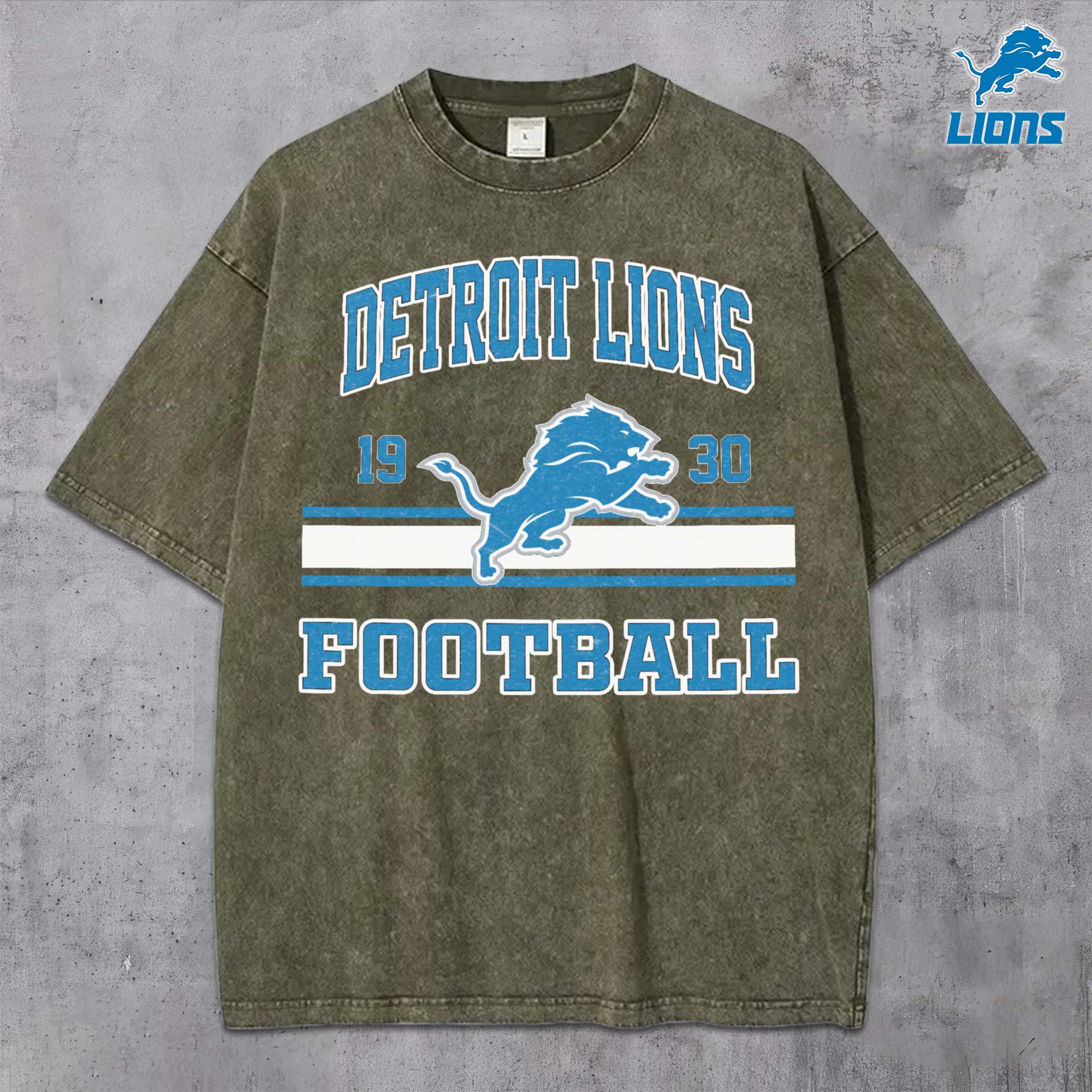 Alternative view of Detroit Lions Vintage T-Shirt, Sport Shirts For Fan, Gifts For Football Lovers EHIVM-0204679