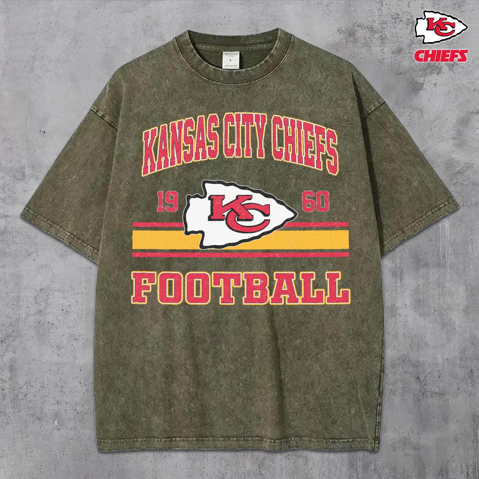 Alternative view of Kansas City Chiefs Vintage T-Shirt, Sport Shirts For Fan, Gifts For Football Lovers EHIVM-0204679