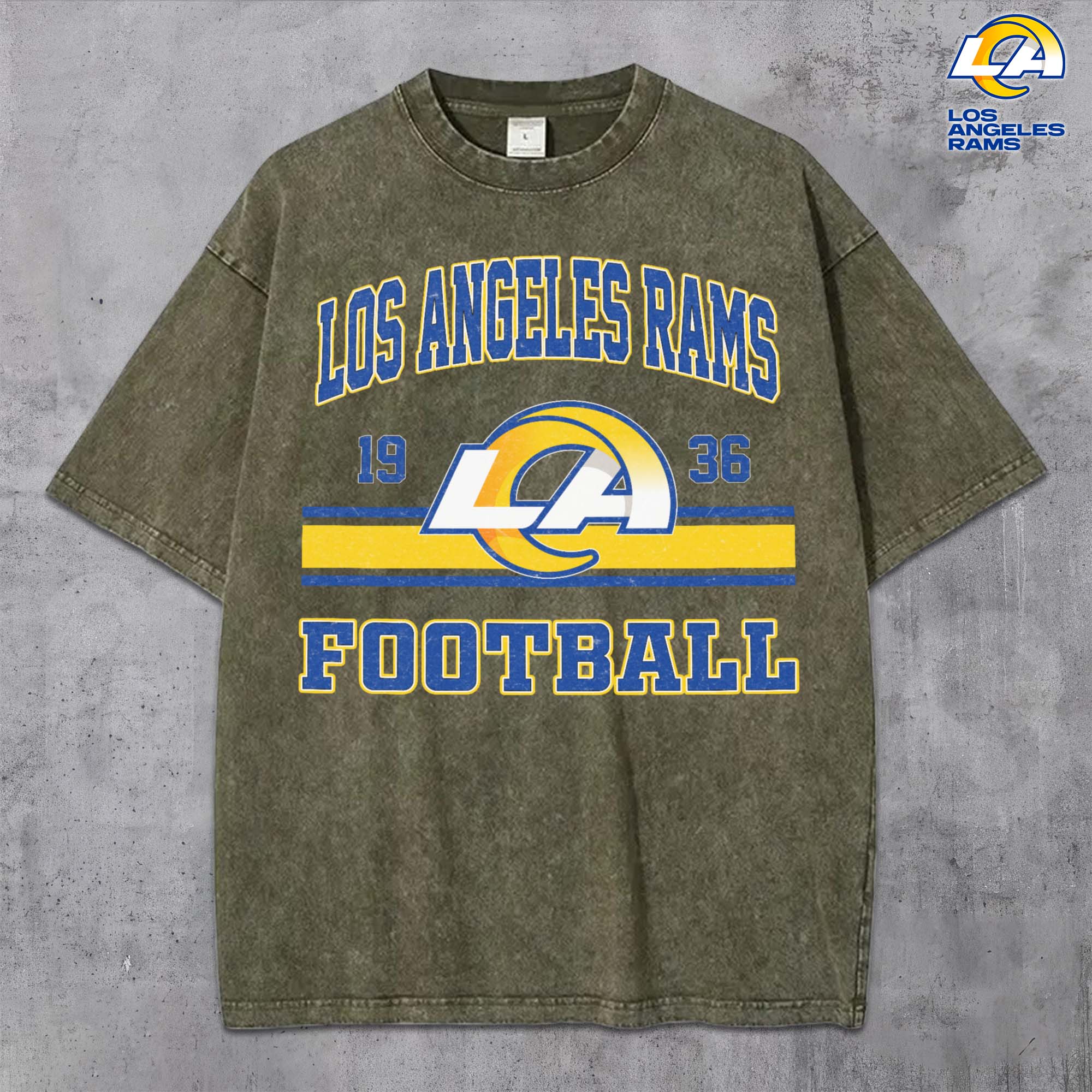 Alternative view of Los Angeles Rams Vintage T-Shirt, Sport Shirts For Fan, Gifts For Football Lovers EHIVM-0204679