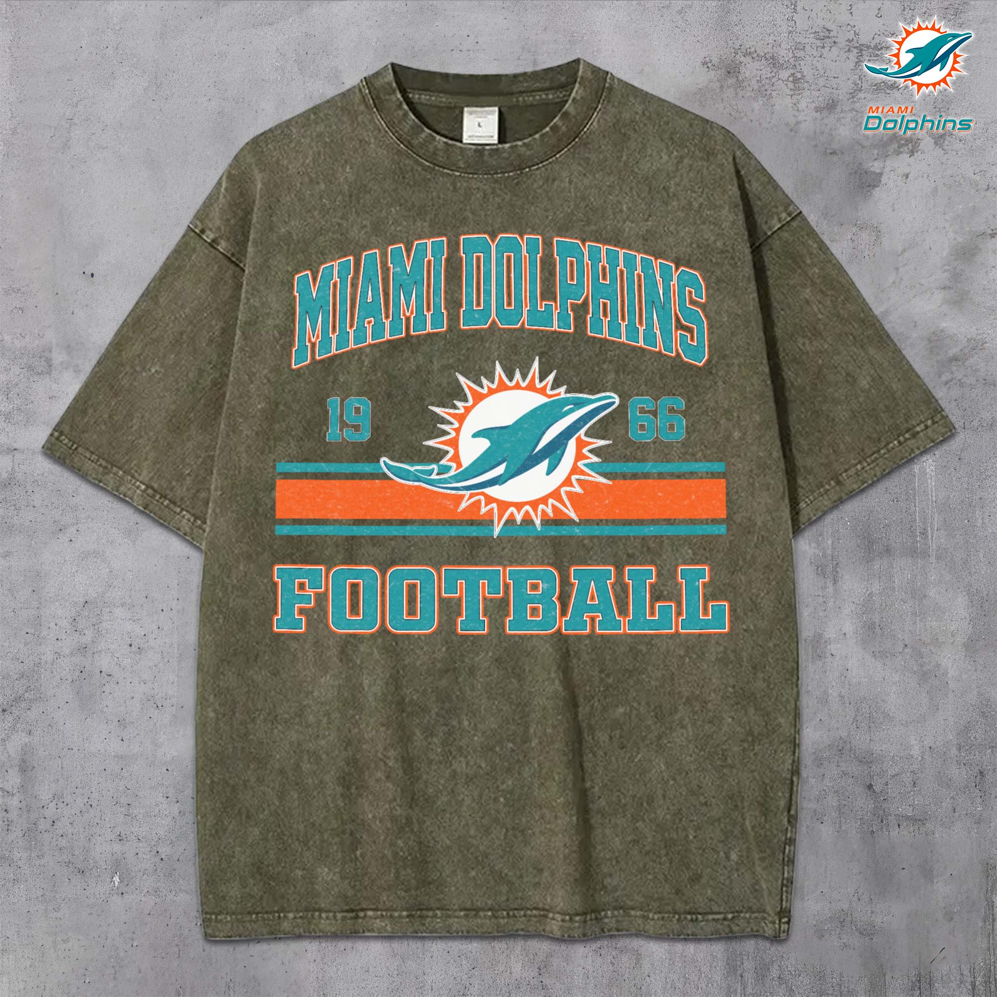 Alternative view of Miami Dolphins Vintage T-Shirt, Sport Shirts For Fan, Gifts For Football Lovers EHIVM-0204679
