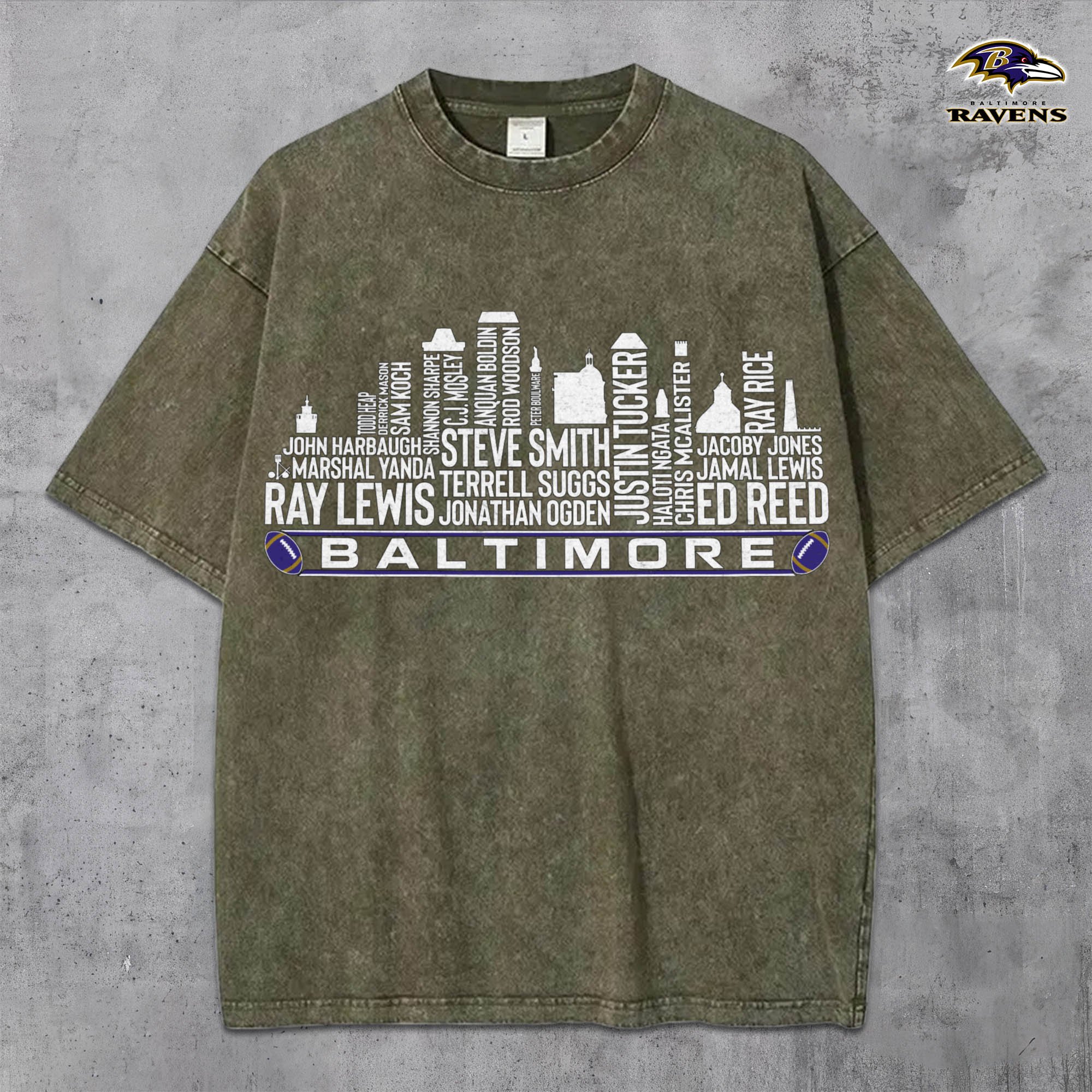Alternative view of Baltimore Ravens Vintage T-Shirt, Sport Shirts For Fan, Gifts For Football Lovers EHIVM-0204680