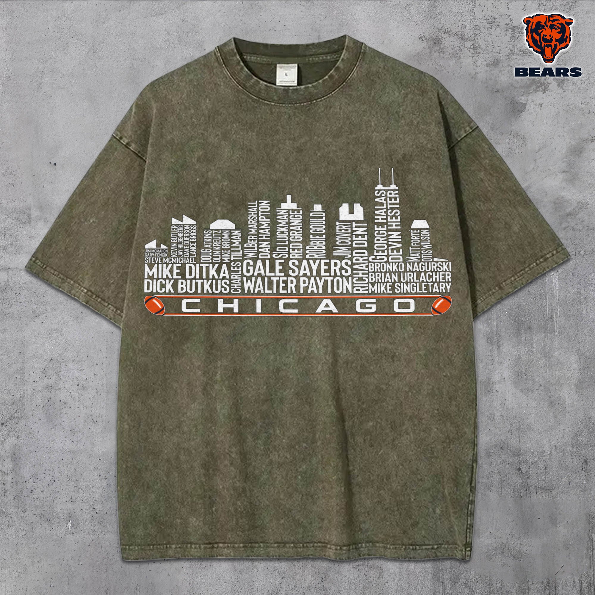 Alternative view of Chicago Bears Vintage T-Shirt, Sport Shirts For Fan, Gifts For Football Lovers EHIVM-0204680