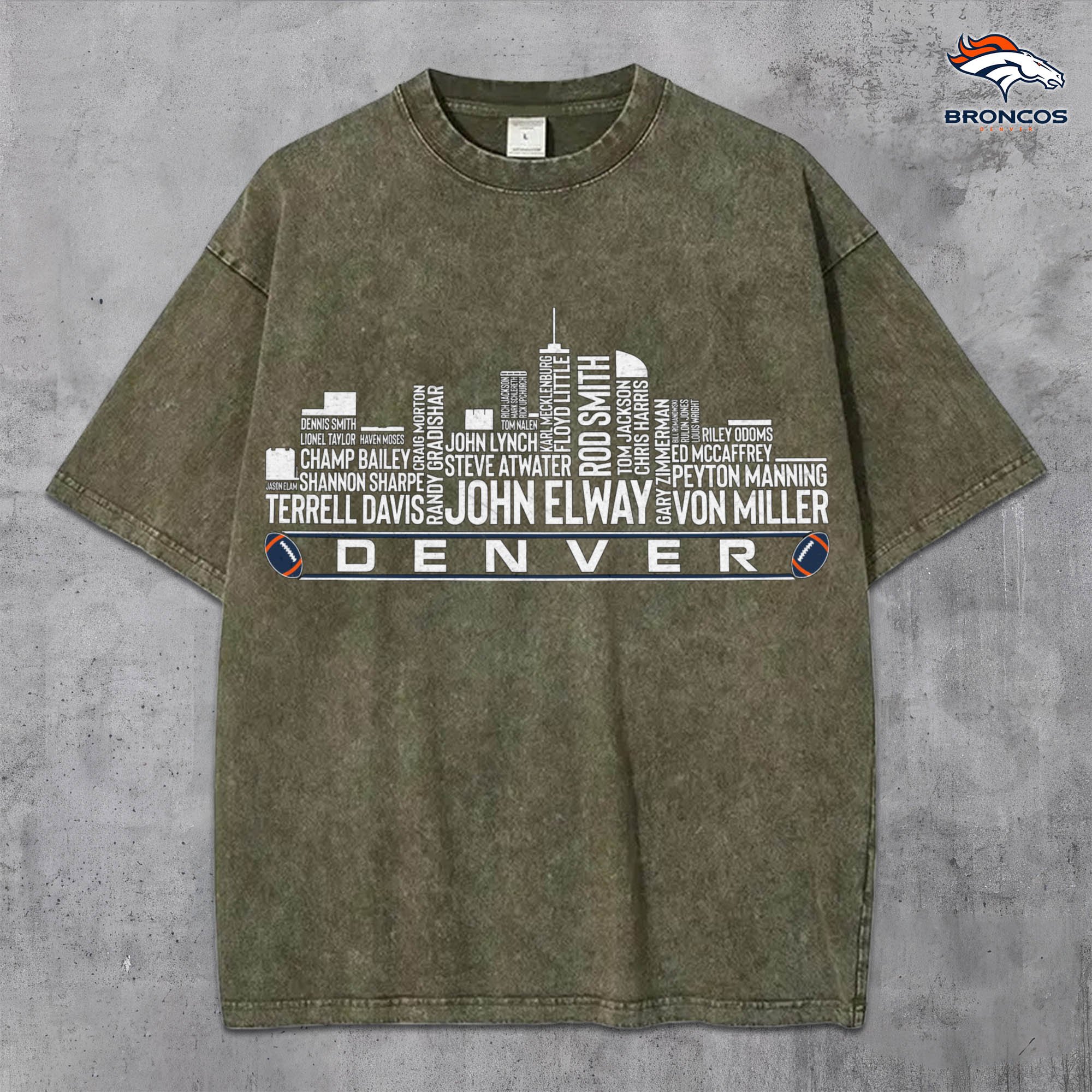 Alternative view of Denver Broncos Vintage T-Shirt, Sport Shirts For Fan, Gifts For Football Lovers EHIVM-0204680