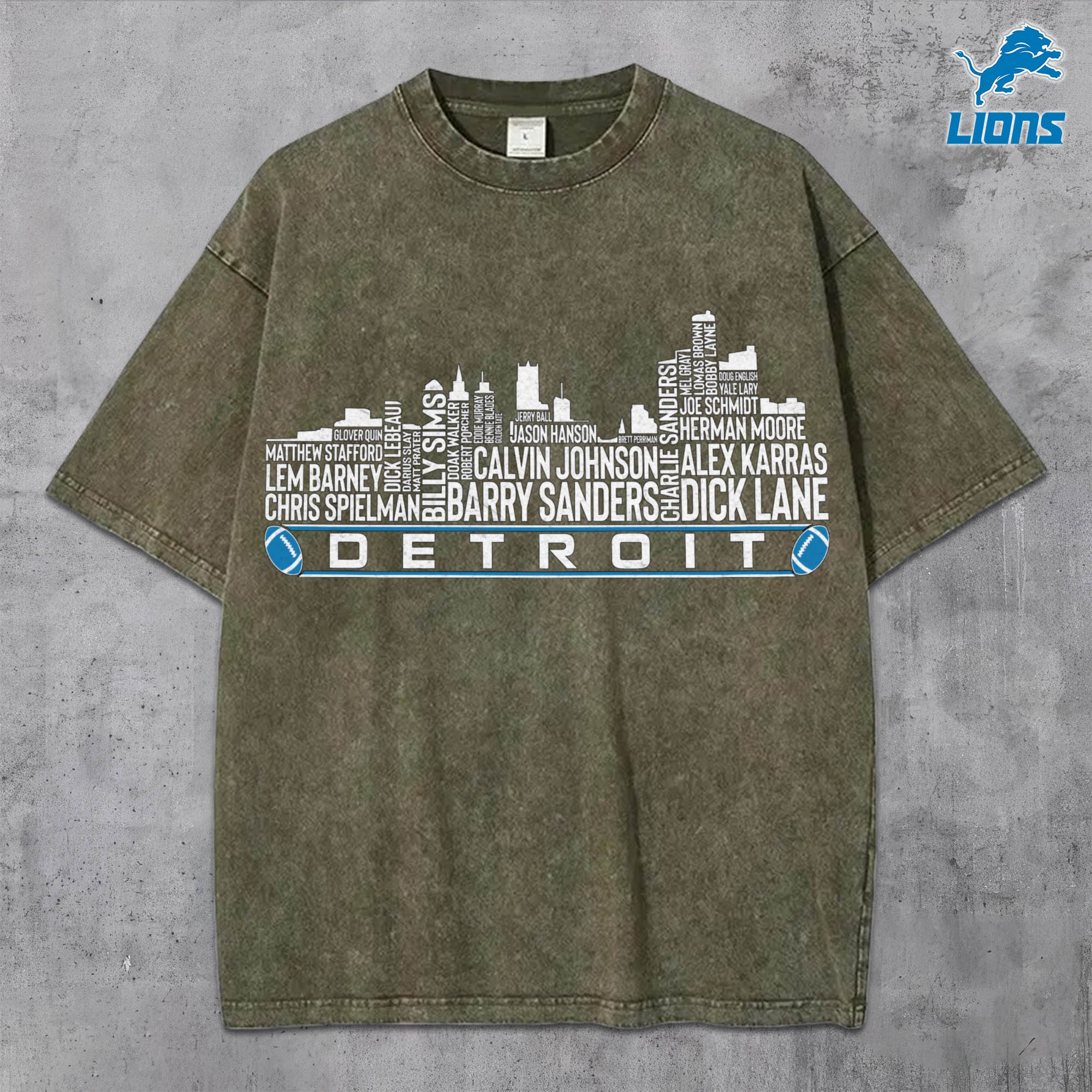 Alternative view of Detroit Lions Vintage T-Shirt, Sport Shirts For Fan, Gifts For Football Lovers EHIVM-0204680
