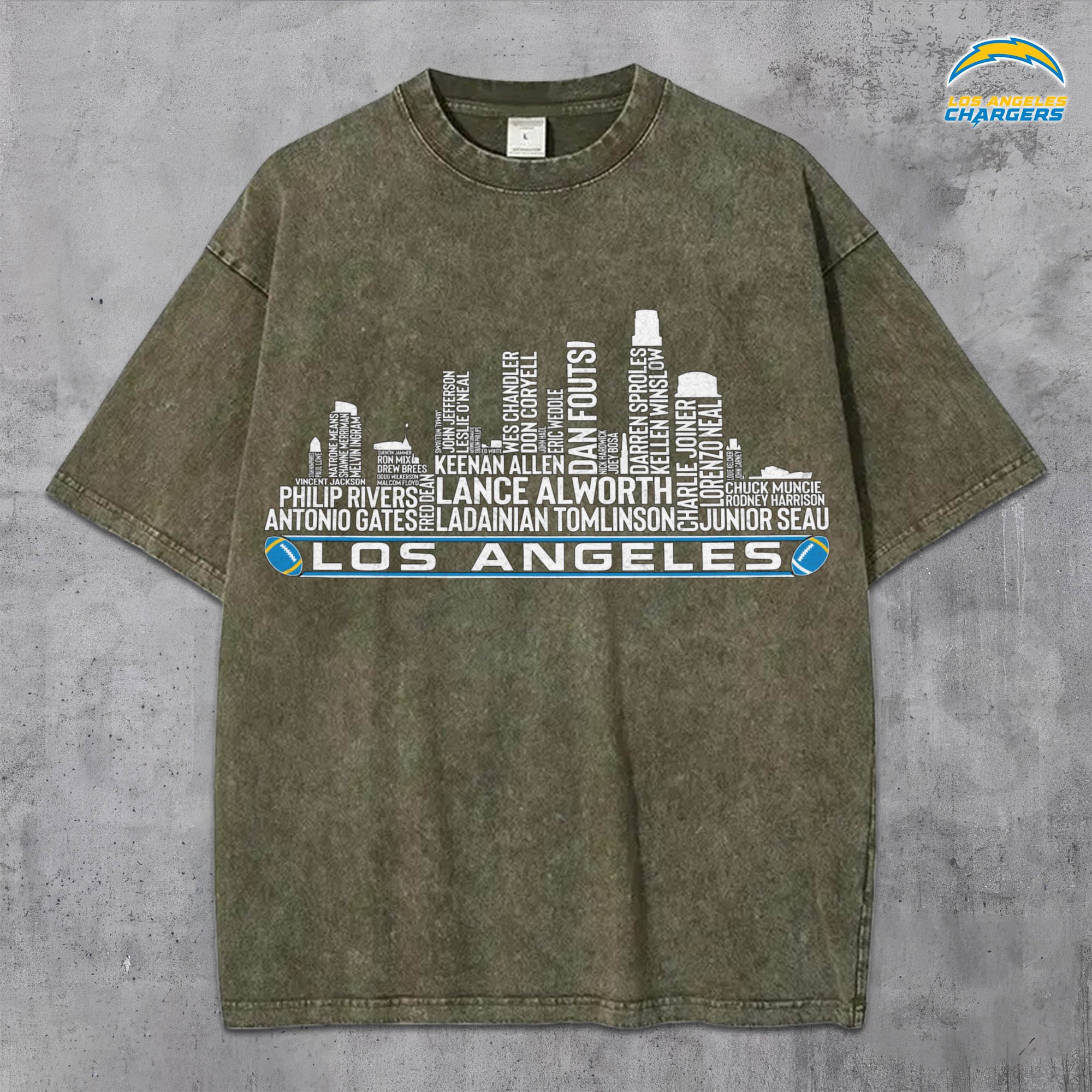 Alternative view of Los Angeles Chargers Vintage T-Shirt, Sport Shirts For Fan, Gifts For Football Lovers EHIVM-0204680