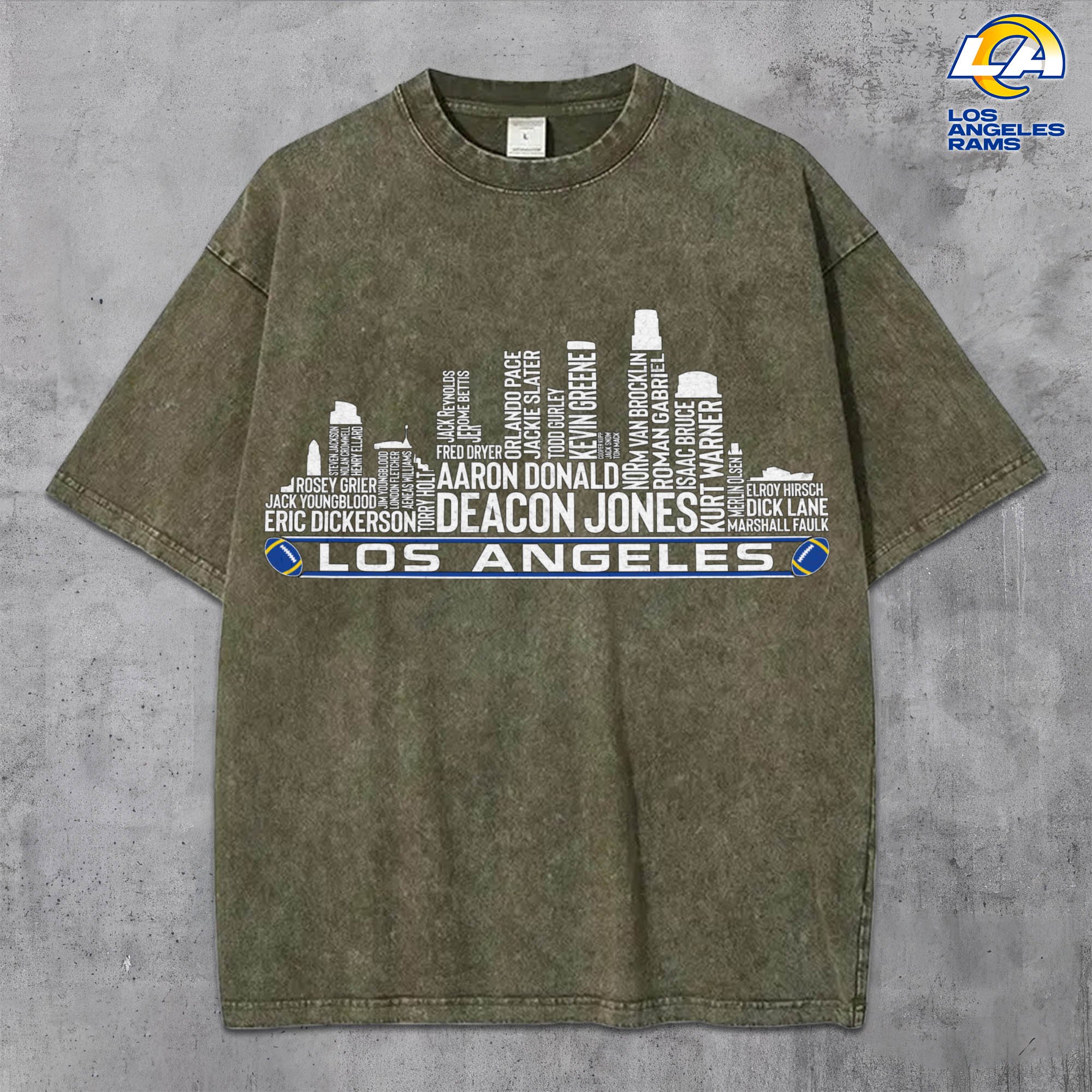 Alternative view of Los Angeles Rams Vintage T-Shirt, Sport Shirts For Fan, Gifts For Football Lovers EHIVM-0204680