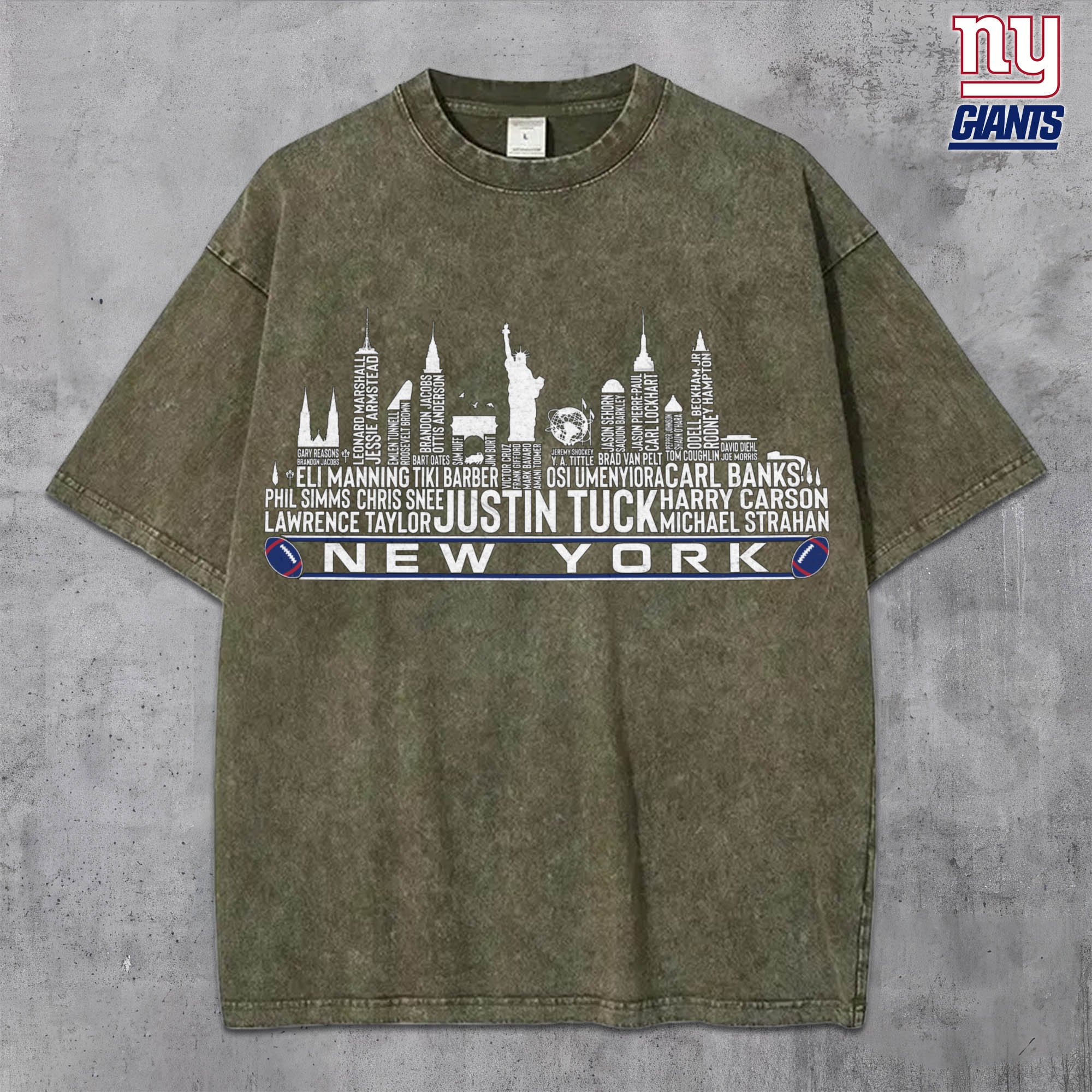 Alternative view of New York Giants Vintage T-Shirt, Sport Shirts For Fan, Gifts For Football Lovers EHIVM-0204680