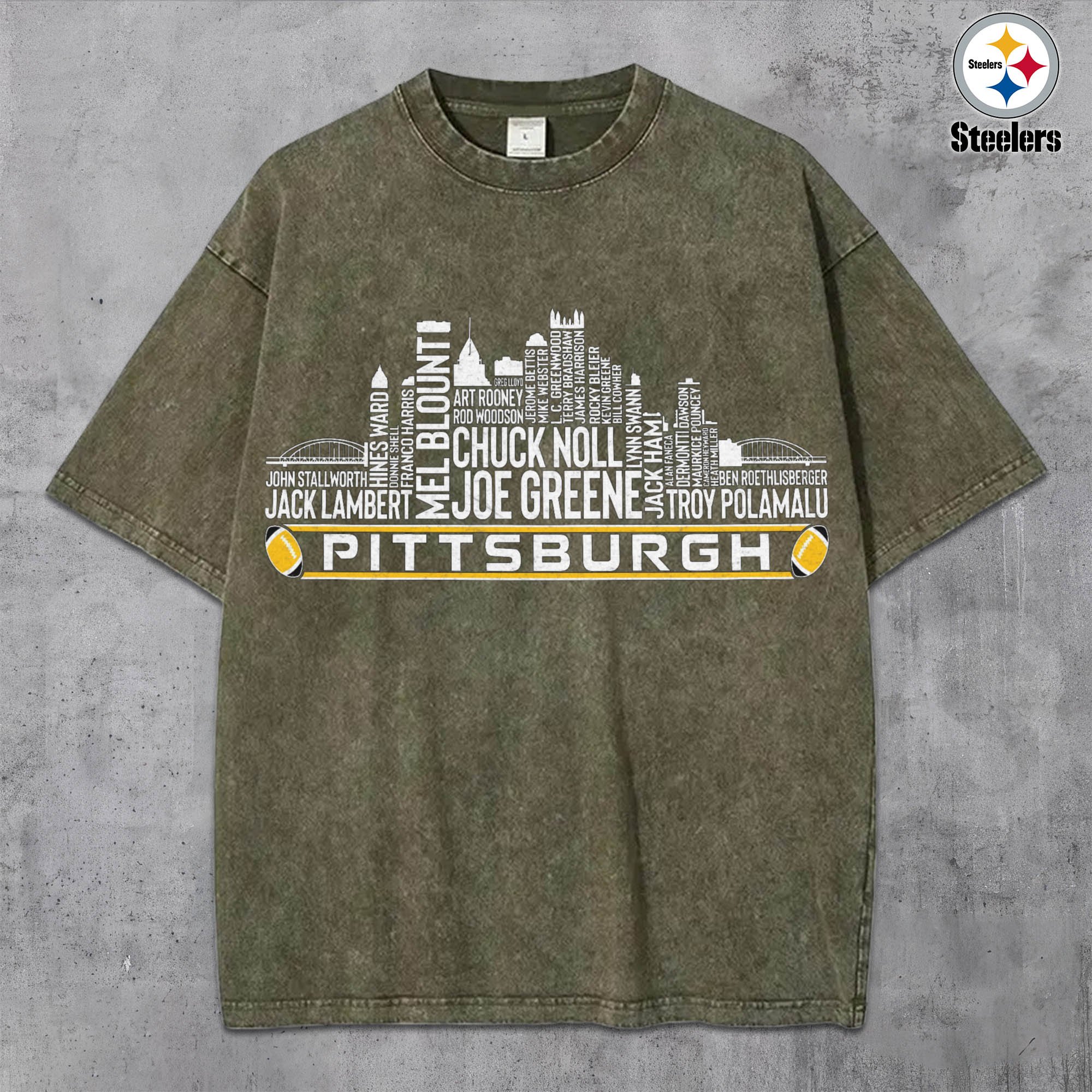 Alternative view of Pittsburgh Steelers Vintage T-Shirt, Sport Shirts For Fan, Gifts For Football Lovers EHIVM-0204680
