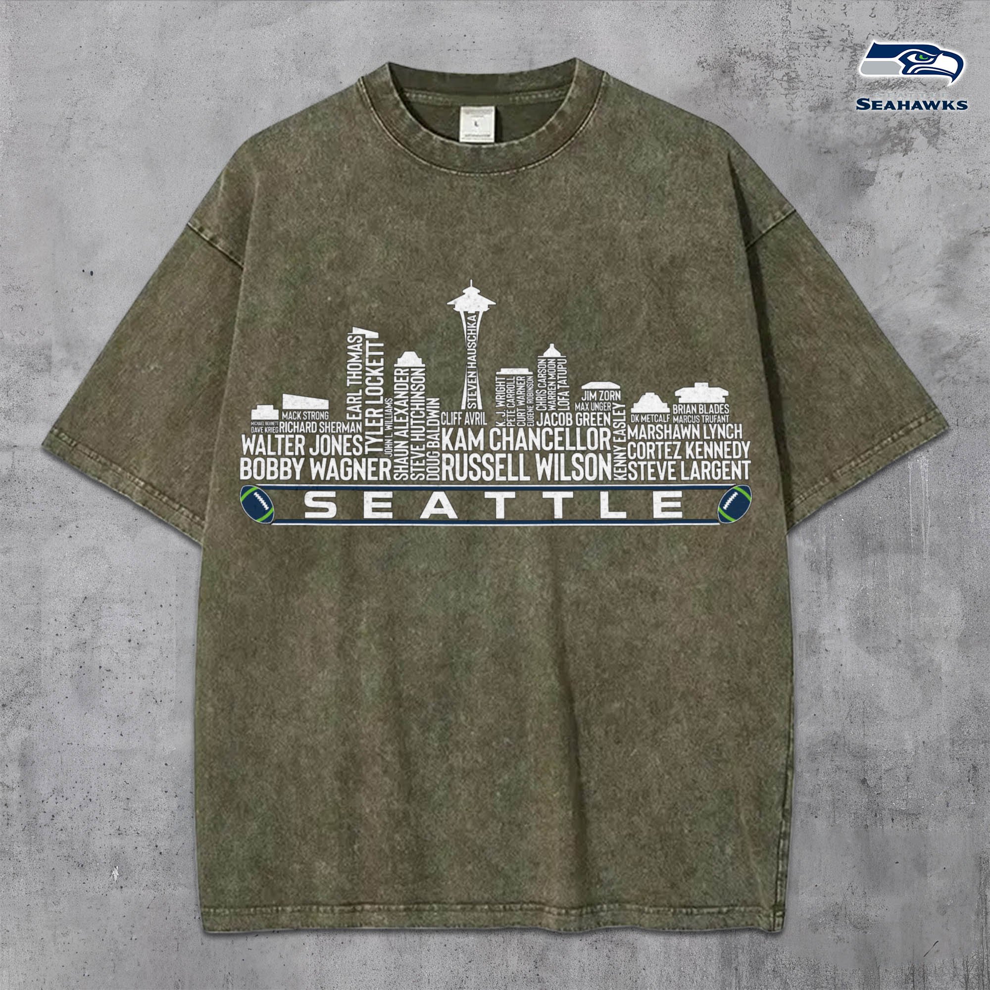 Alternative view of Seattle Seahawks Vintage T-Shirt, Sport Shirts For Fan, Gifts For Football Lovers EHIVM-0204680