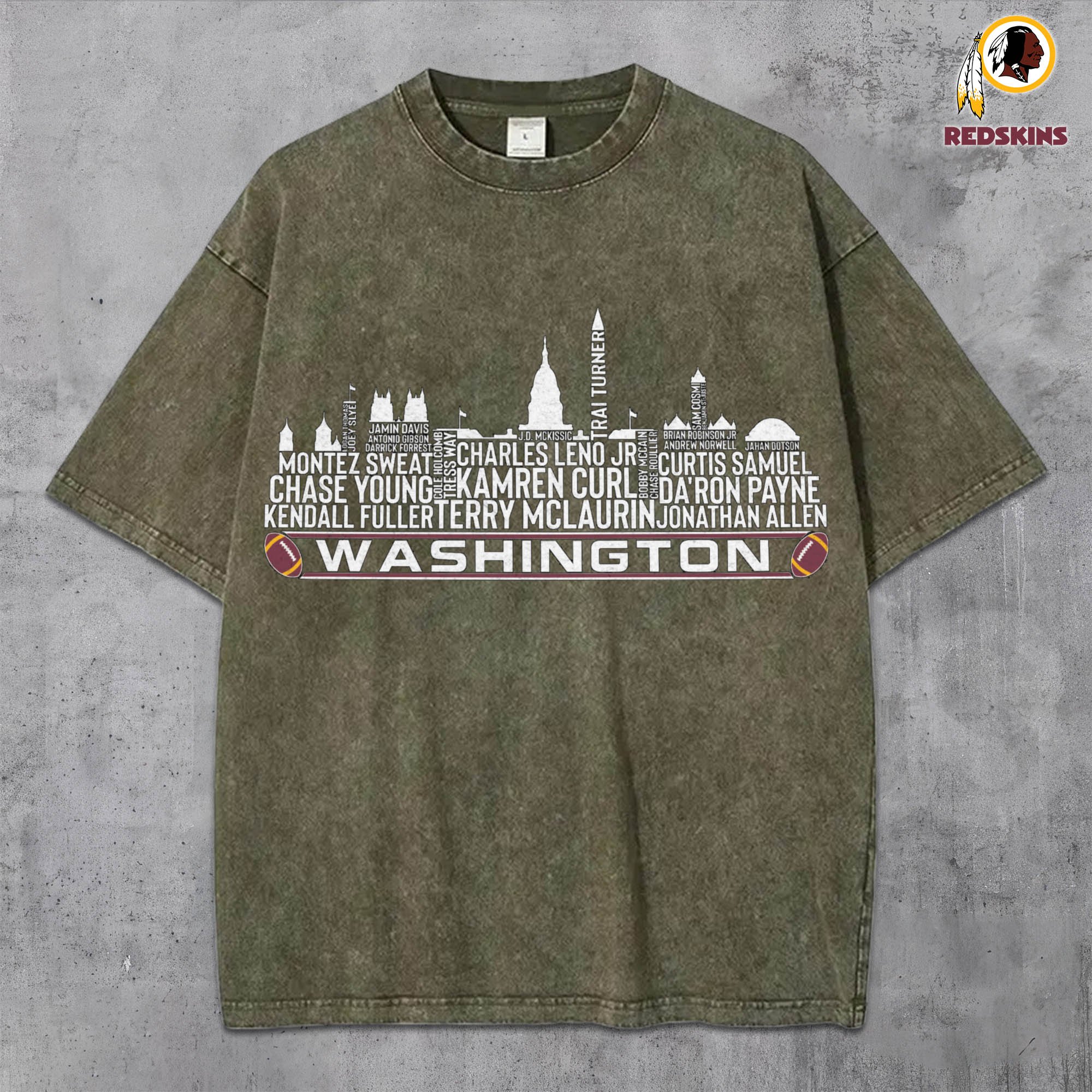 Alternative view of Washington Redskins Vintage T-Shirt, Sport Shirts For Fan, Gifts For Football Lovers EHIVM-0204680