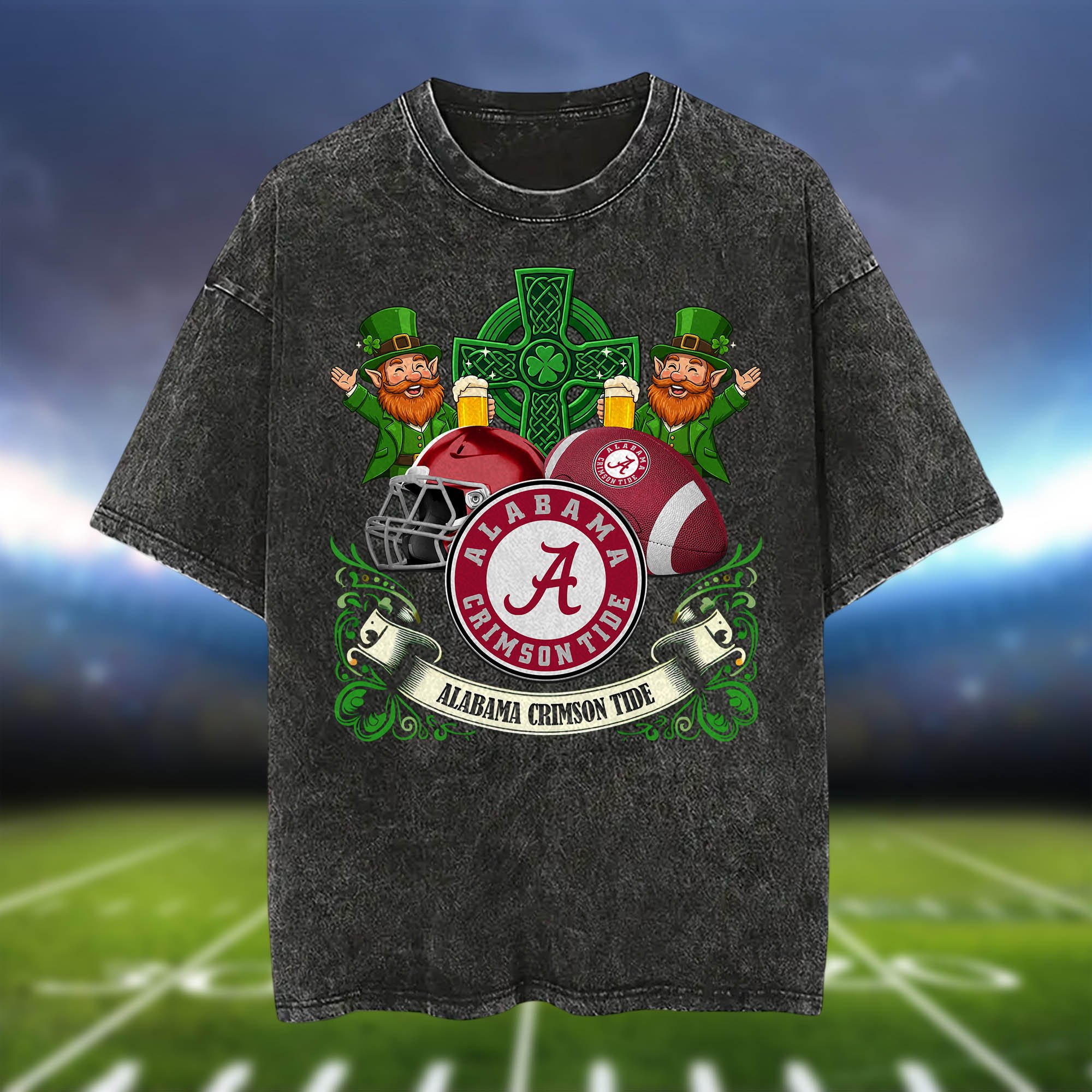 Alternative view of Alabama Crimson Tide Washed Tee Shirts, Sport Team Shirt For Fan, Sport Gifts ETHY-0220986