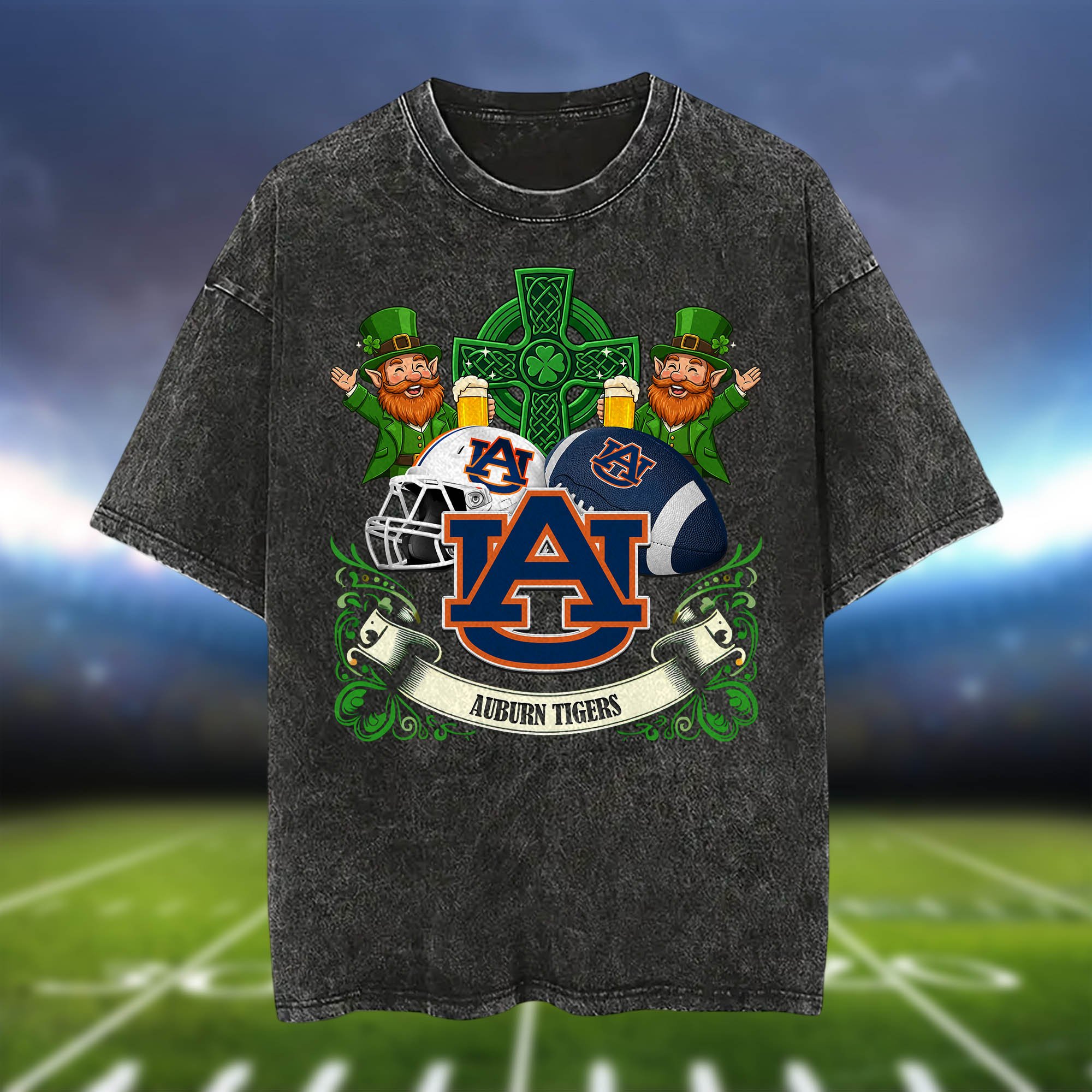 Alternative view of Auburn Tigers Washed Tee Shirts, Sport Team Shirt For Fan, Sport Gifts ETHY-0220986