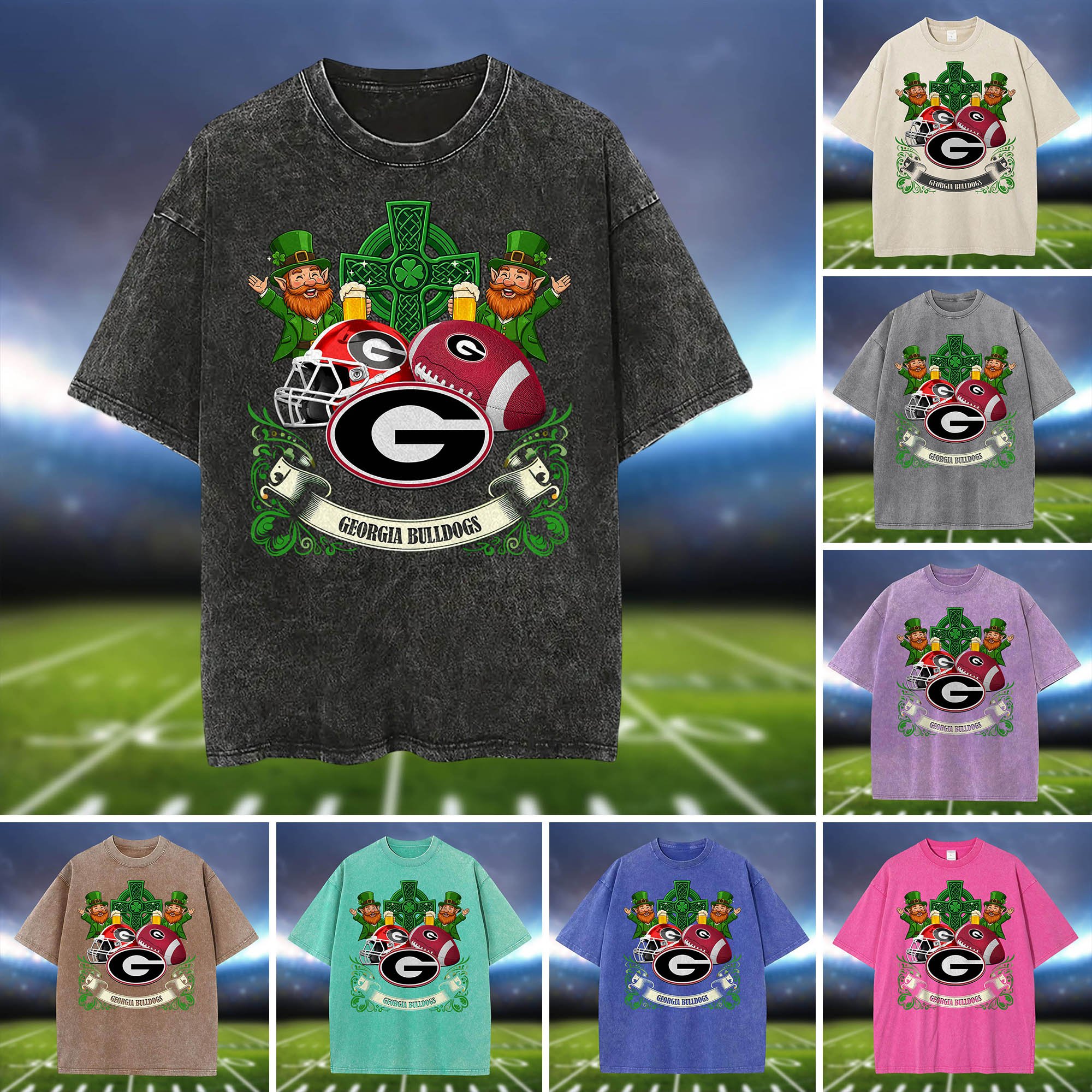 Georgia Bulldogs Washed Tee Shirts, Sport Team Shirt For Fan, Sport Gifts ETHY-0220986
