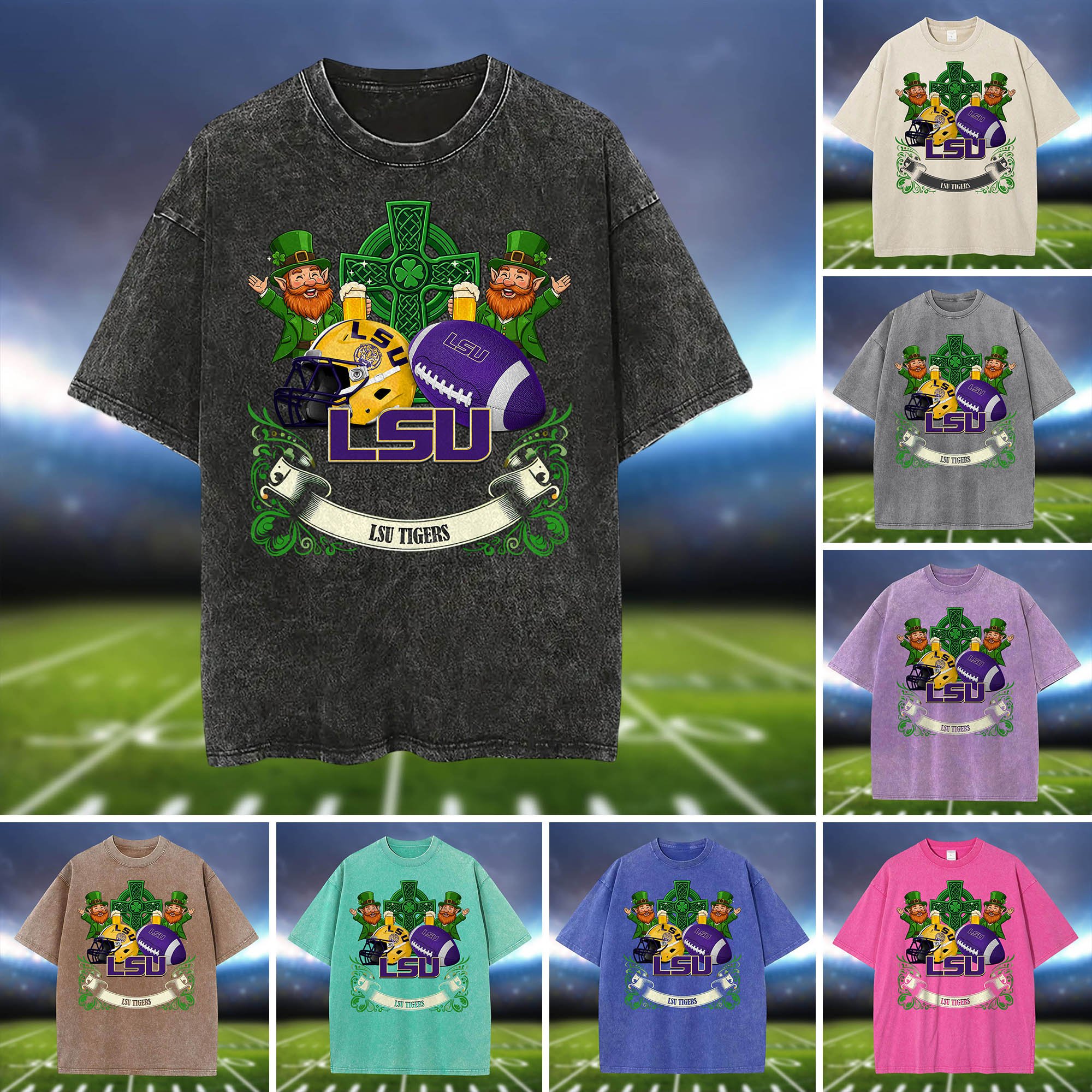 LSU TIGERS Washed Tee Shirts, Sport Team Shirt For Fan, Sport Gifts ETHY-0220986