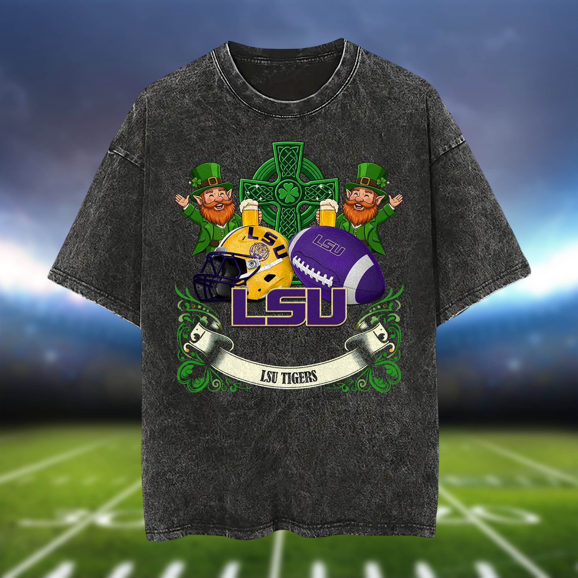 Alternative view of LSU TIGERS Washed Tee Shirts, Sport Team Shirt For Fan, Sport Gifts ETHY-0220986