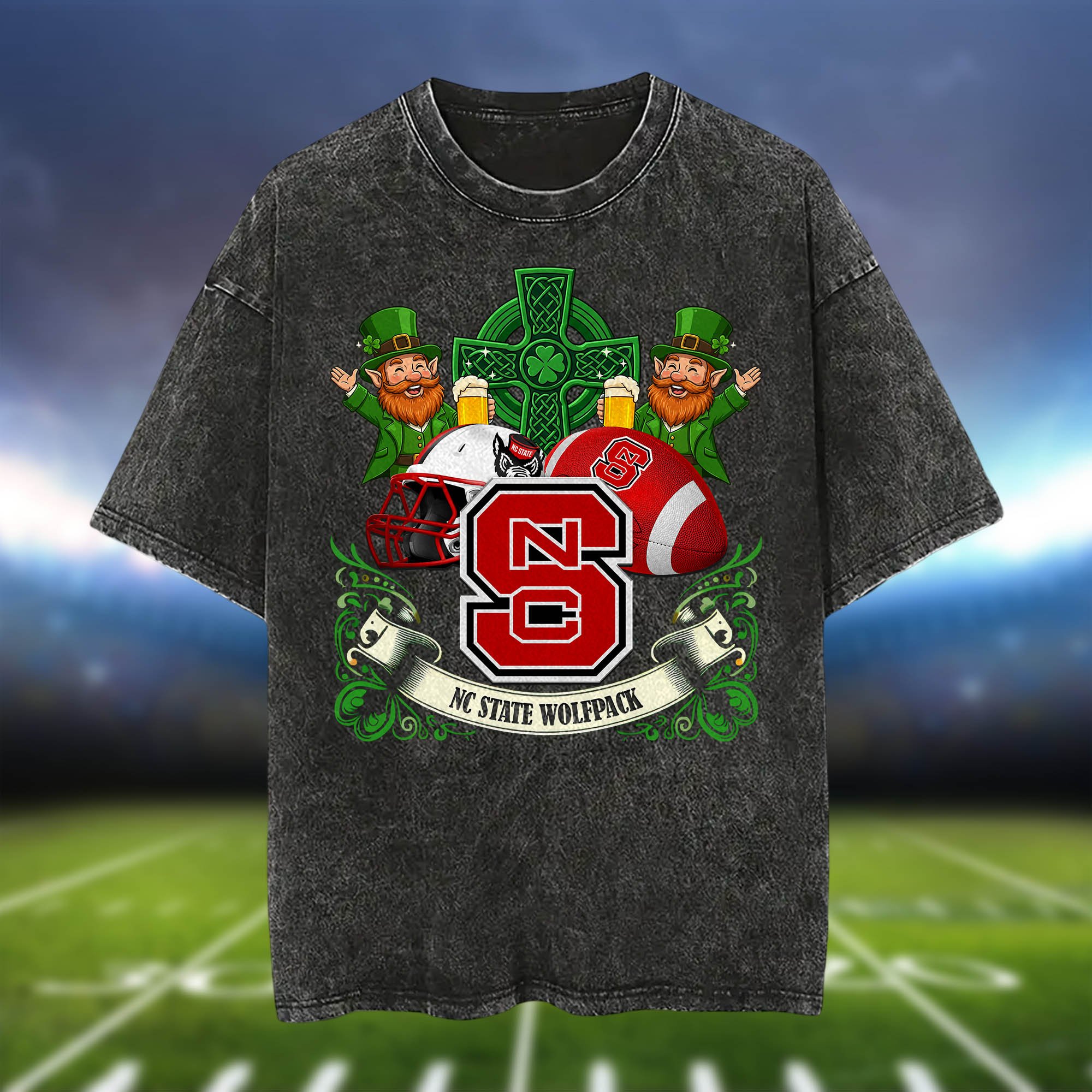 Alternative view of NC State Wolfpack Washed Tee Shirts, Sport Team Shirt For Fan, Sport Gifts ETHY-0220986