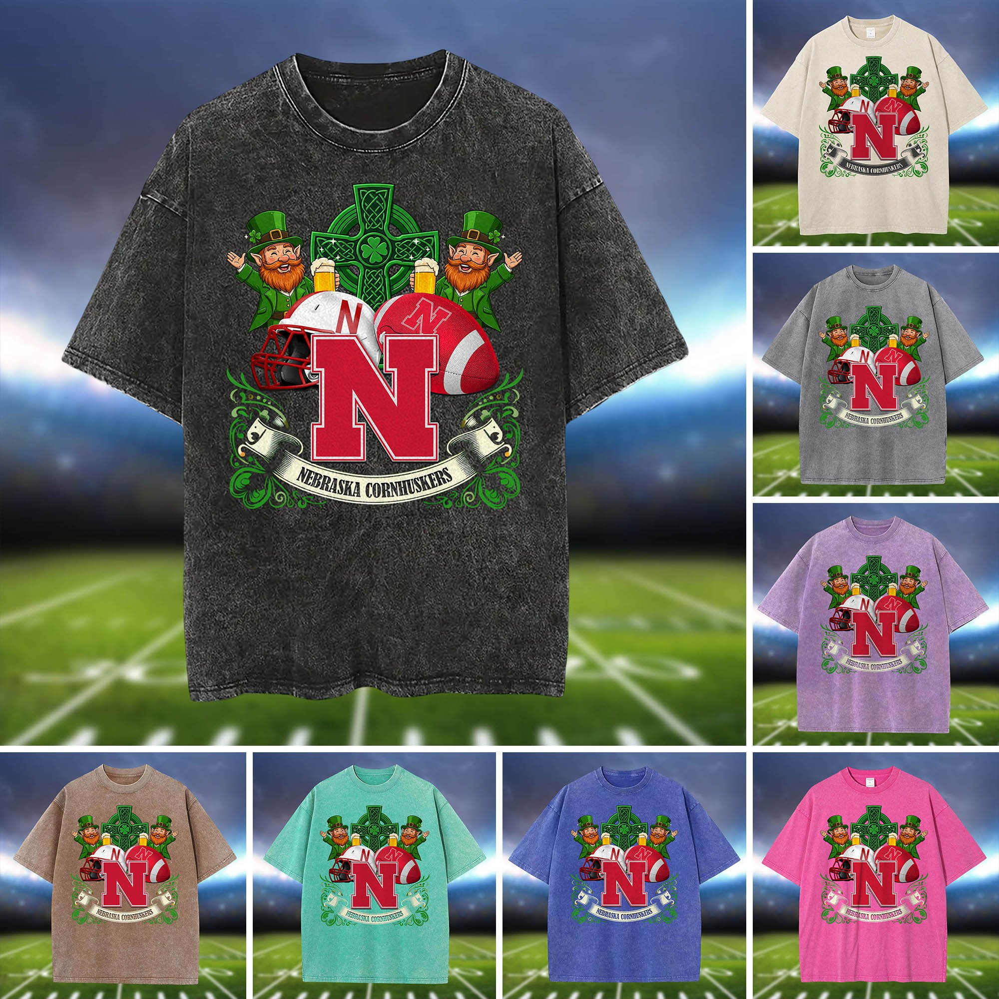 Nebraska Cornhuskers Washed Tee Shirts, Sport Team Shirt For Fan, Sport Gifts ETHY-0220986