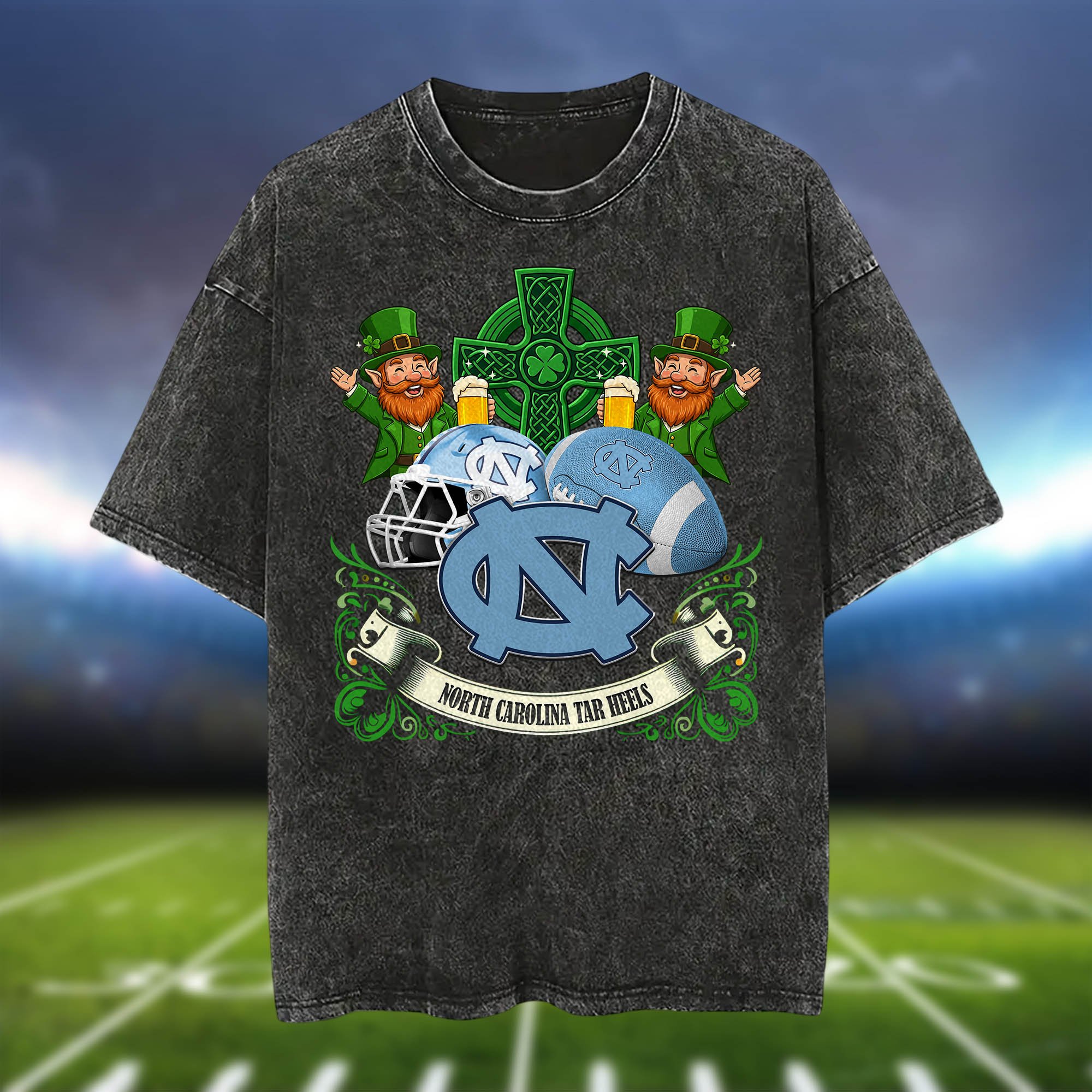 Alternative view of North Carolina Tar Heels Washed Tee Shirts, Sport Team Shirt For Fan, Sport Gifts ETHY-0220986