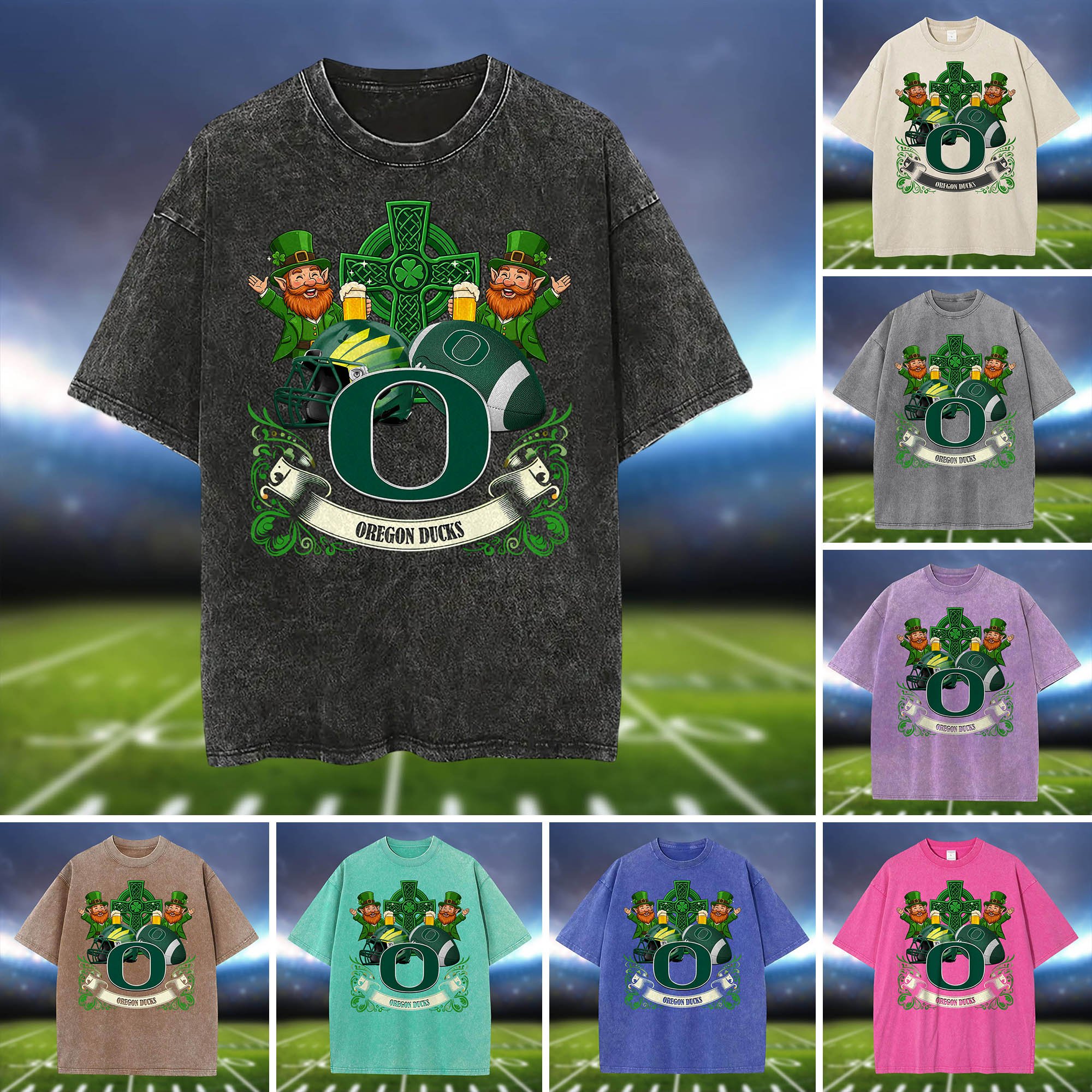 Oregon Ducks Washed Tee Shirts, Sport Team Shirt For Fan, Sport Gifts ETHY-0220986