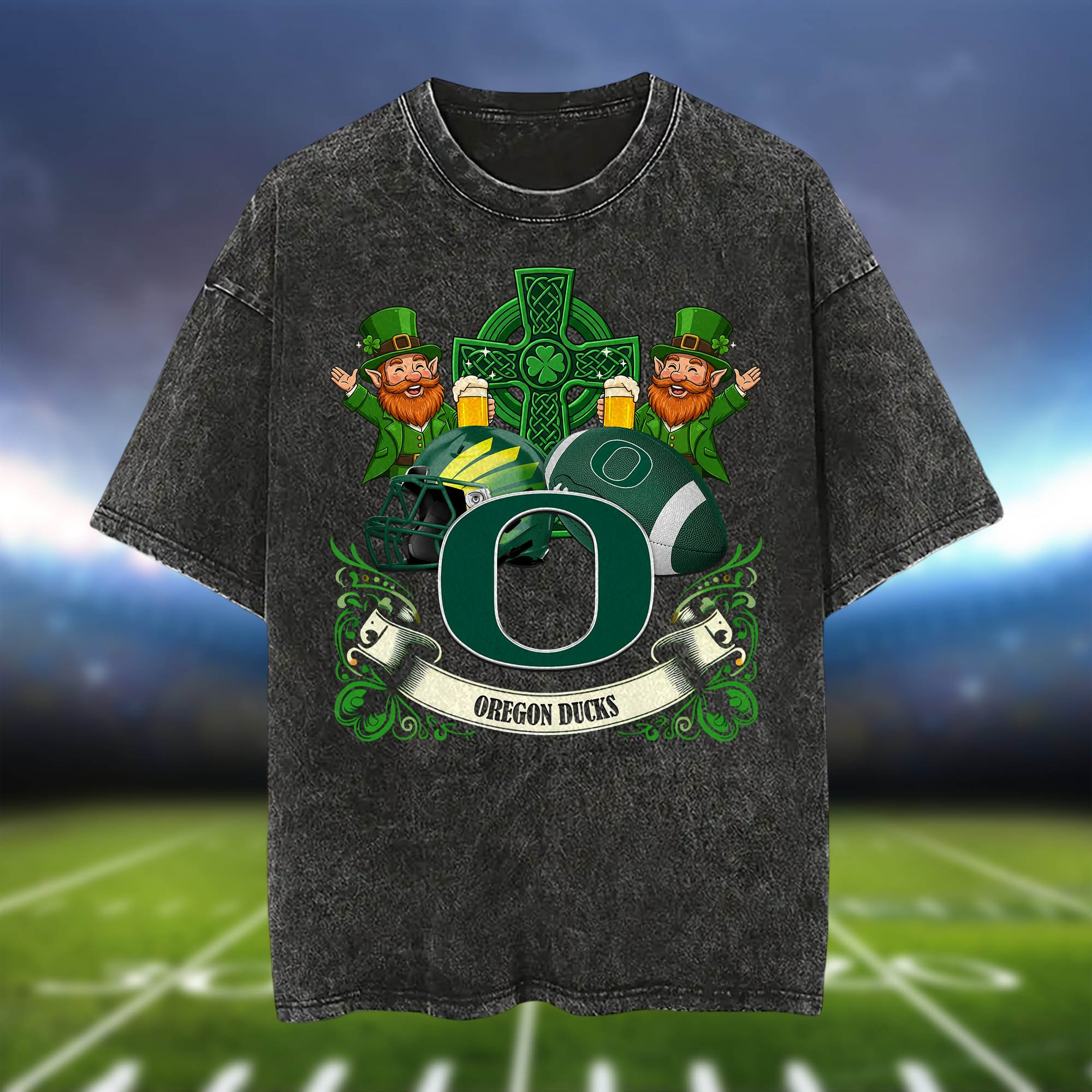 Alternative view of Oregon Ducks Washed Tee Shirts, Sport Team Shirt For Fan, Sport Gifts ETHY-0220986