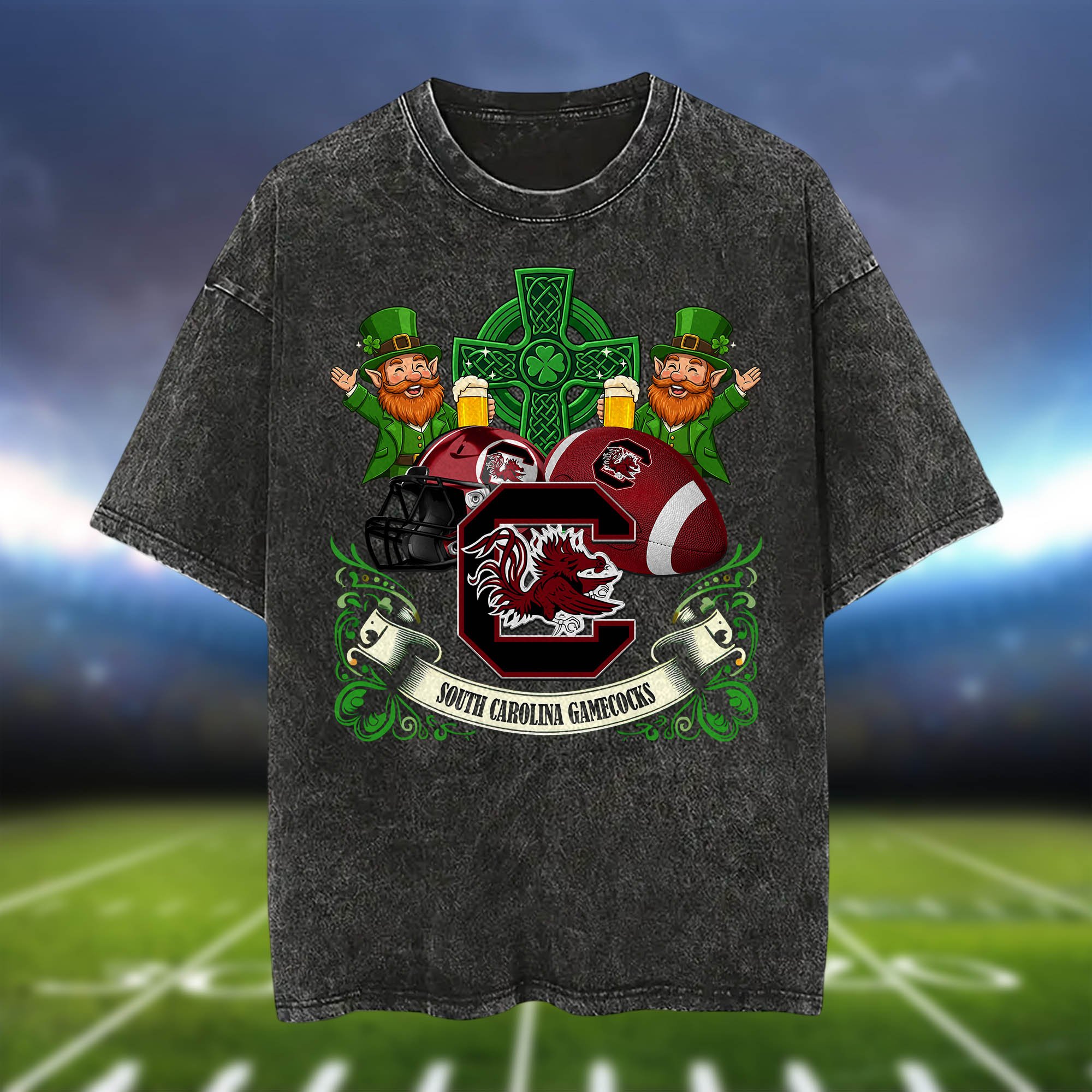 Alternative view of South Carolina Gamecocks Washed Tee Shirts, Sport Team Shirt For Fan, Sport Gifts ETHY-0220986