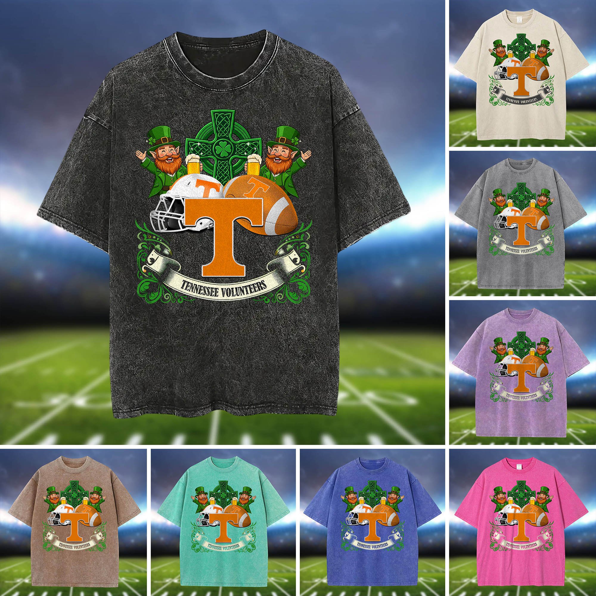 Tennessee Volunteers Washed Tee Shirts, Sport Team Shirt For Fan, Sport Gifts ETHY-0220986