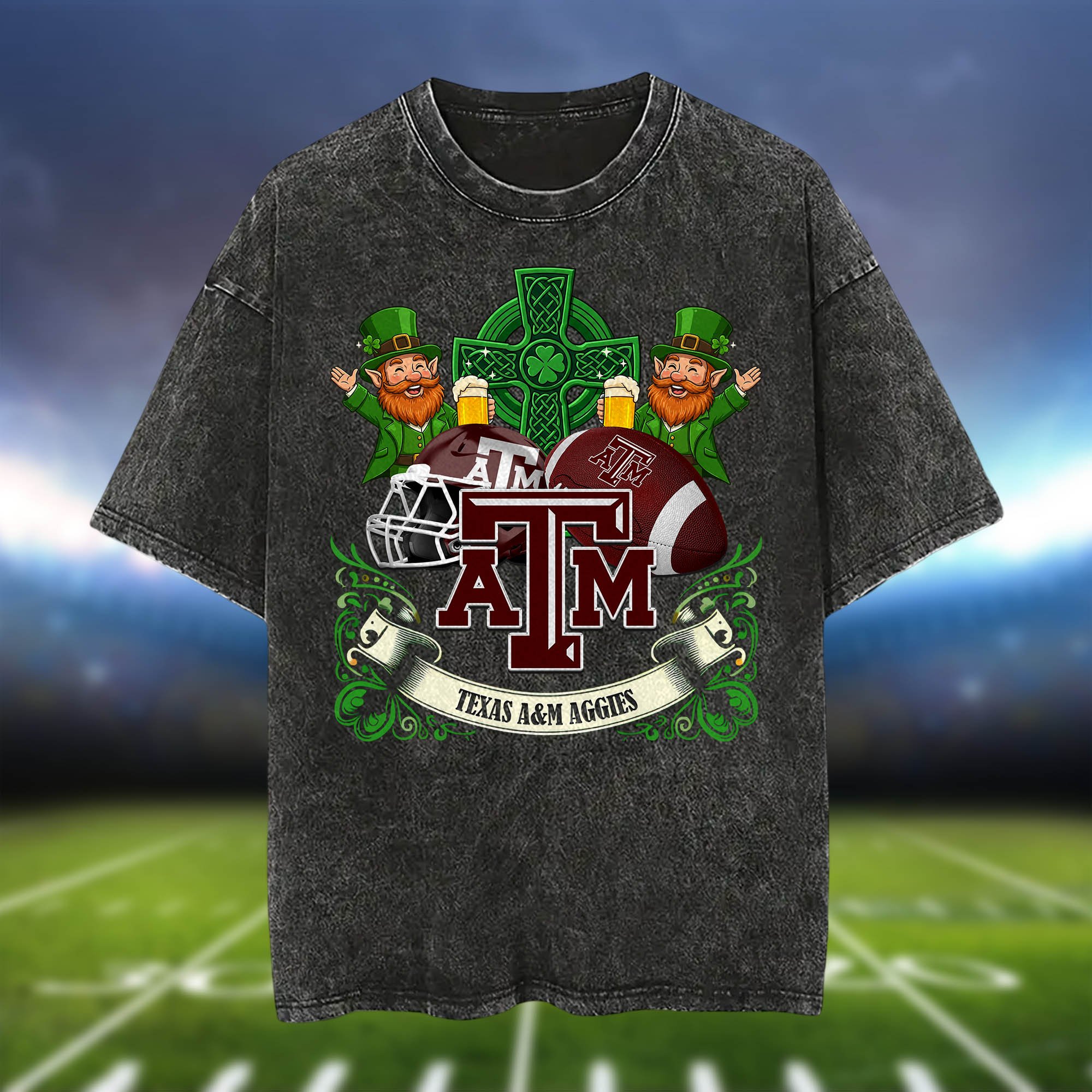 Alternative view of Texas A&M Aggies Washed Tee Shirts, Sport Team Shirt For Fan, Sport Gifts ETHY-0220986