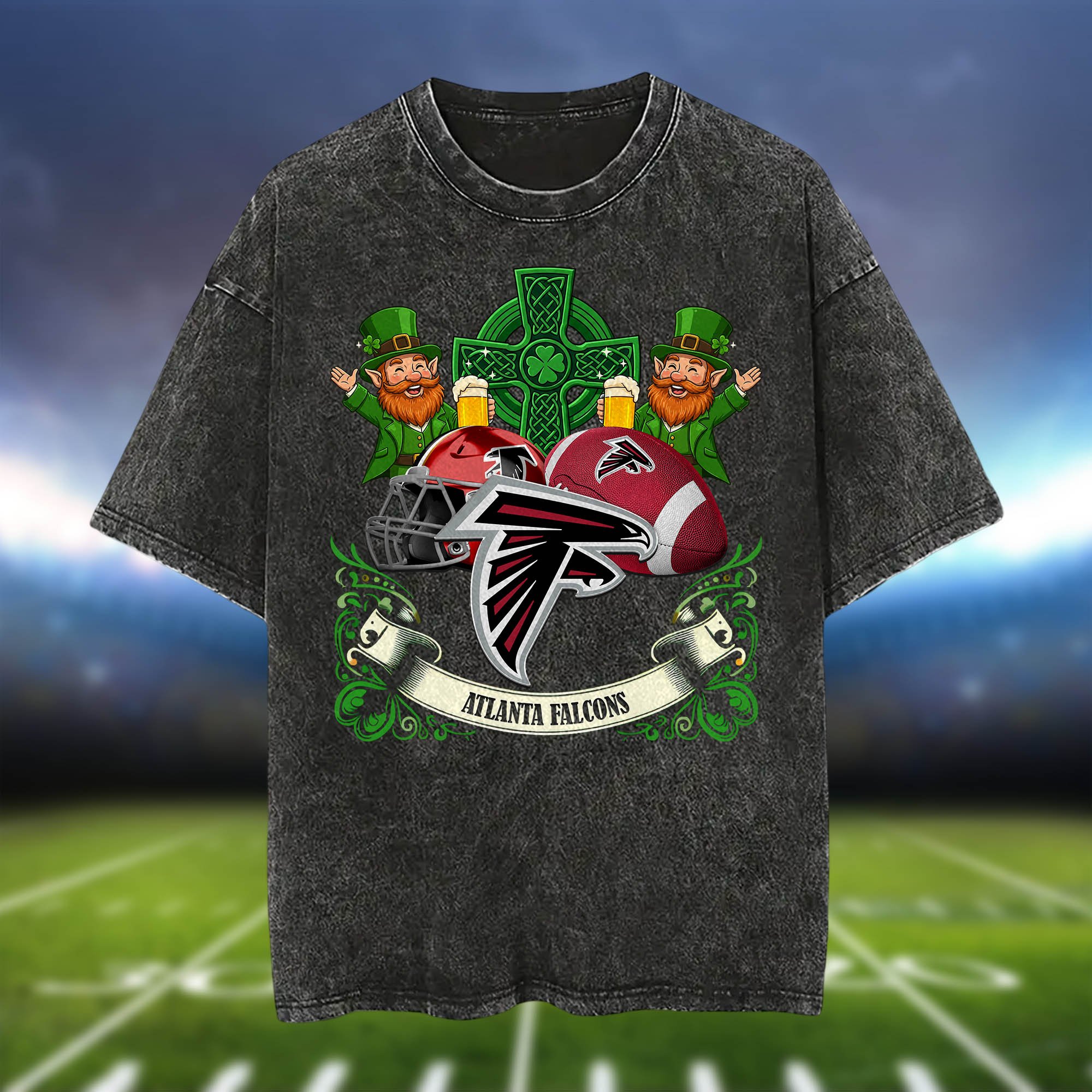 Alternative view of Atlanta Falcons Washed Tee Shirts, Sport Team Shirt For Fan, Sport Gifts ETHY-0220986