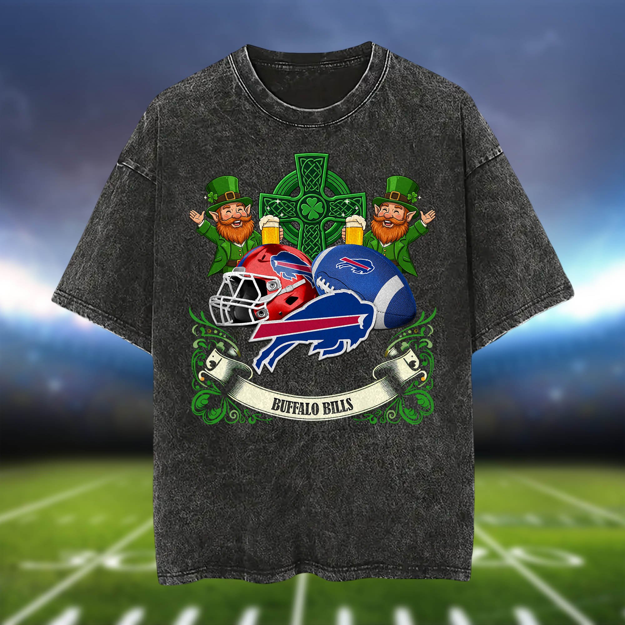 Alternative view of Buffalo Bills Washed Tee Shirts, Sport Team Shirt For Fan, Sport Gifts ETHY-0220986