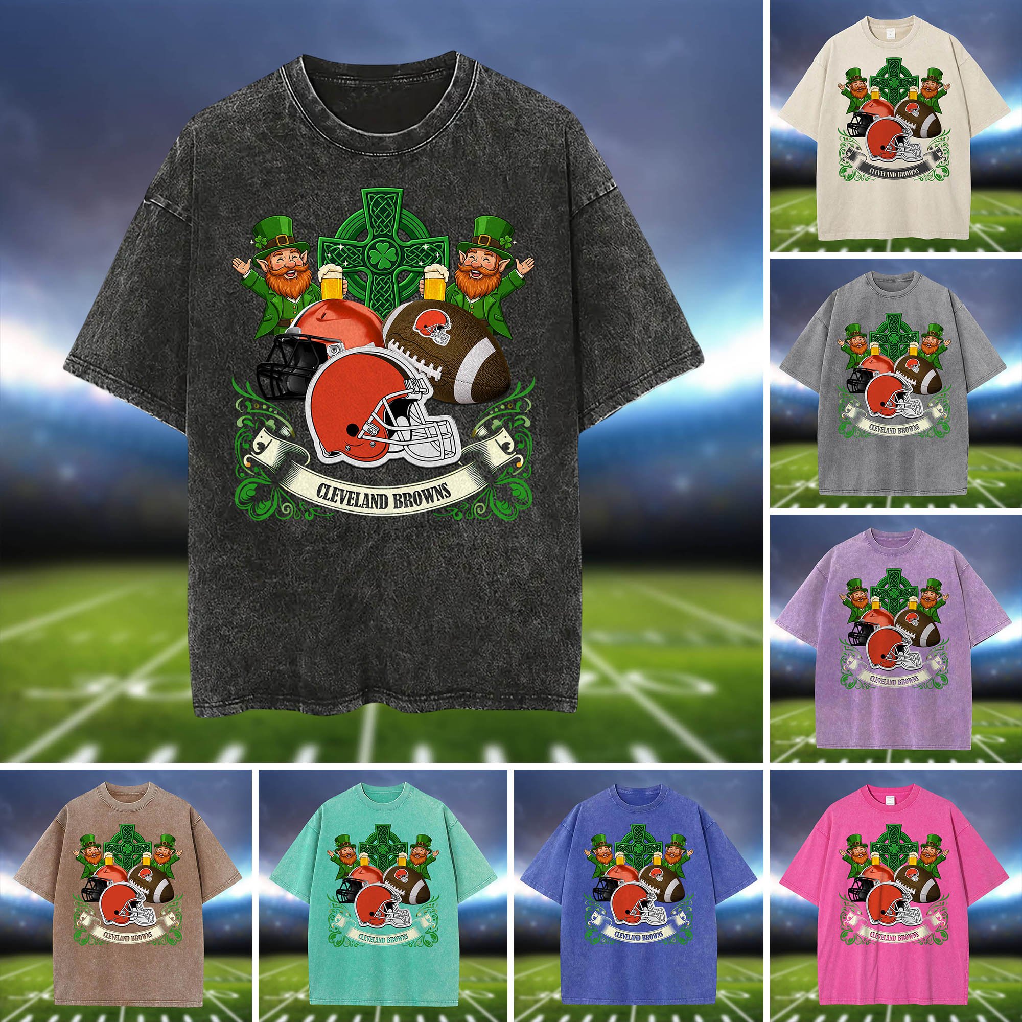 Cleveland Browns Washed Tee Shirts, Sport Team Shirt For Fan, Sport Gifts ETHY-0220986