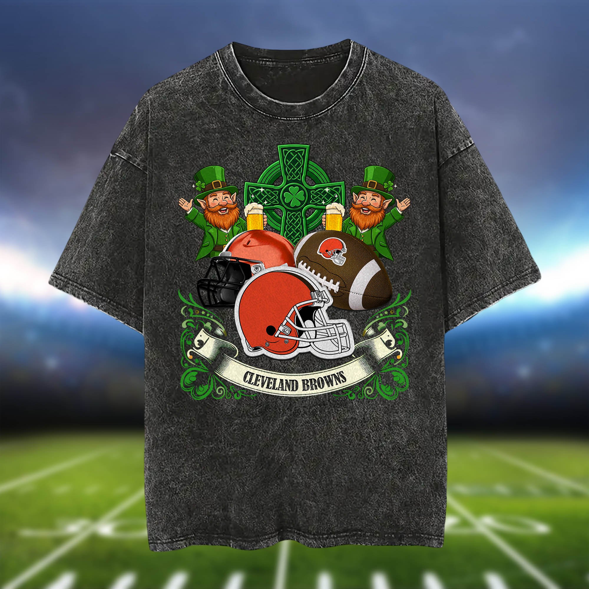 Alternative view of Cleveland Browns Washed Tee Shirts, Sport Team Shirt For Fan, Sport Gifts ETHY-0220986